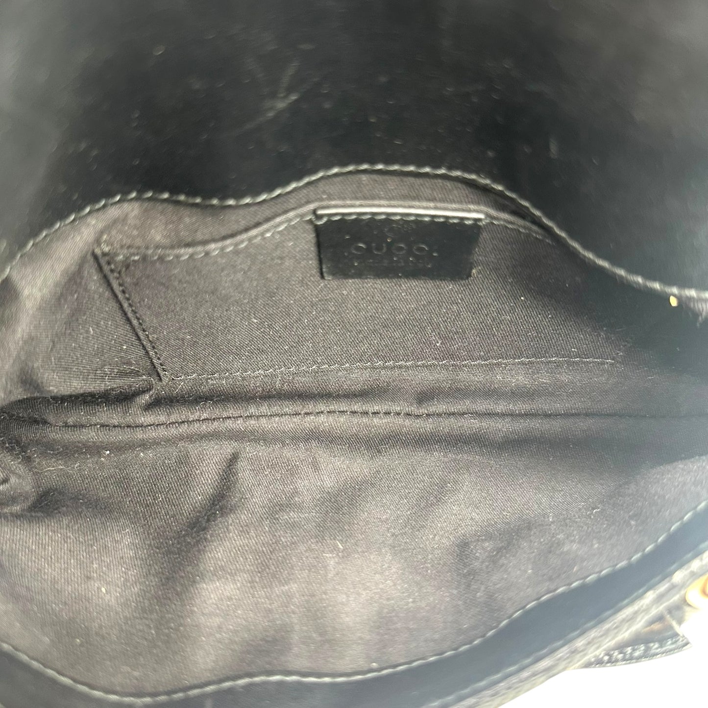 Gucci by Tom Ford 2004 Black Monogram & Pink Silk Horsebit Bag RARE