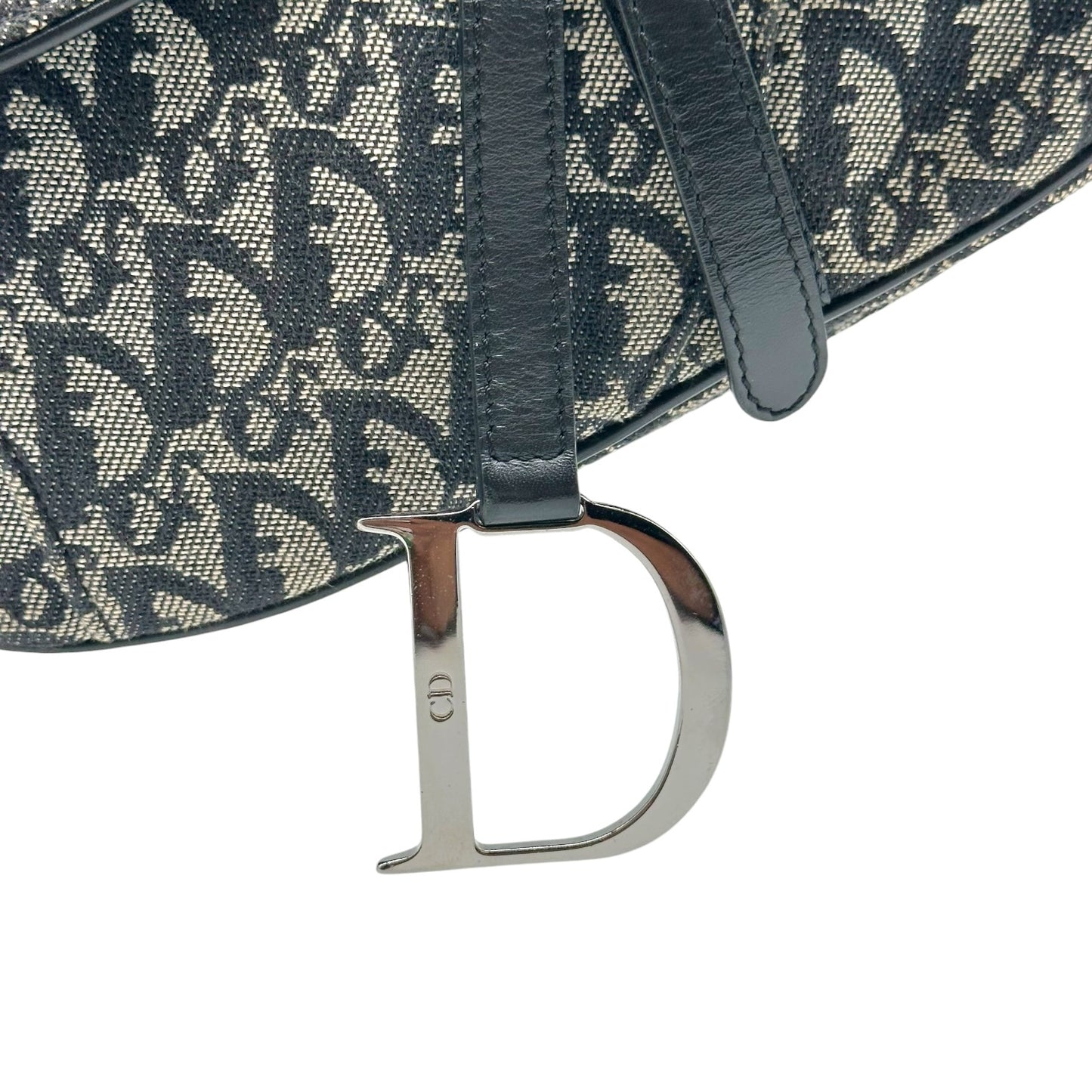 Christian Dior Black Trotter Monogram Saddle Bag