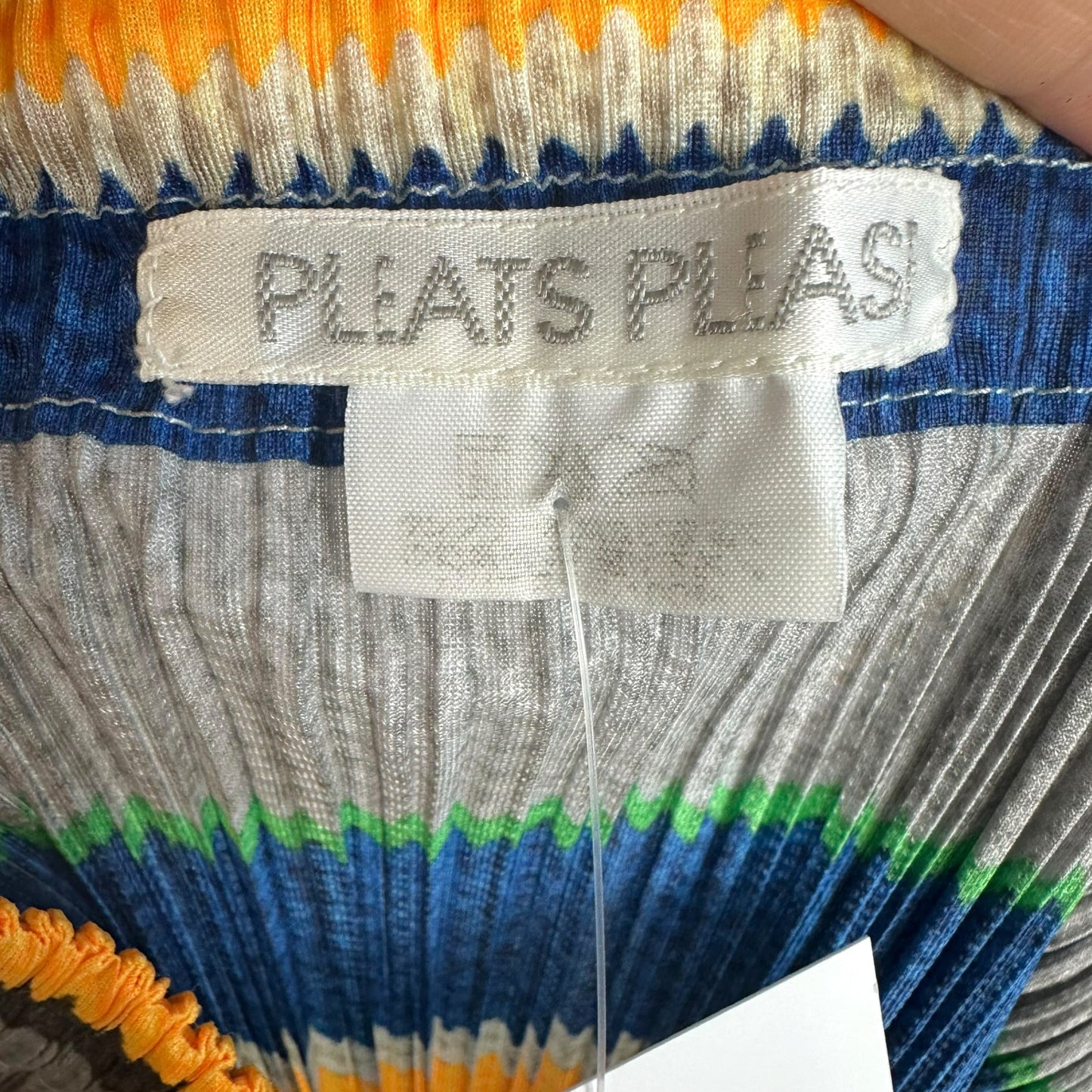 Issey Miyake Pleats Please Gray Multicolor Striped Pleated Midi Skirt
