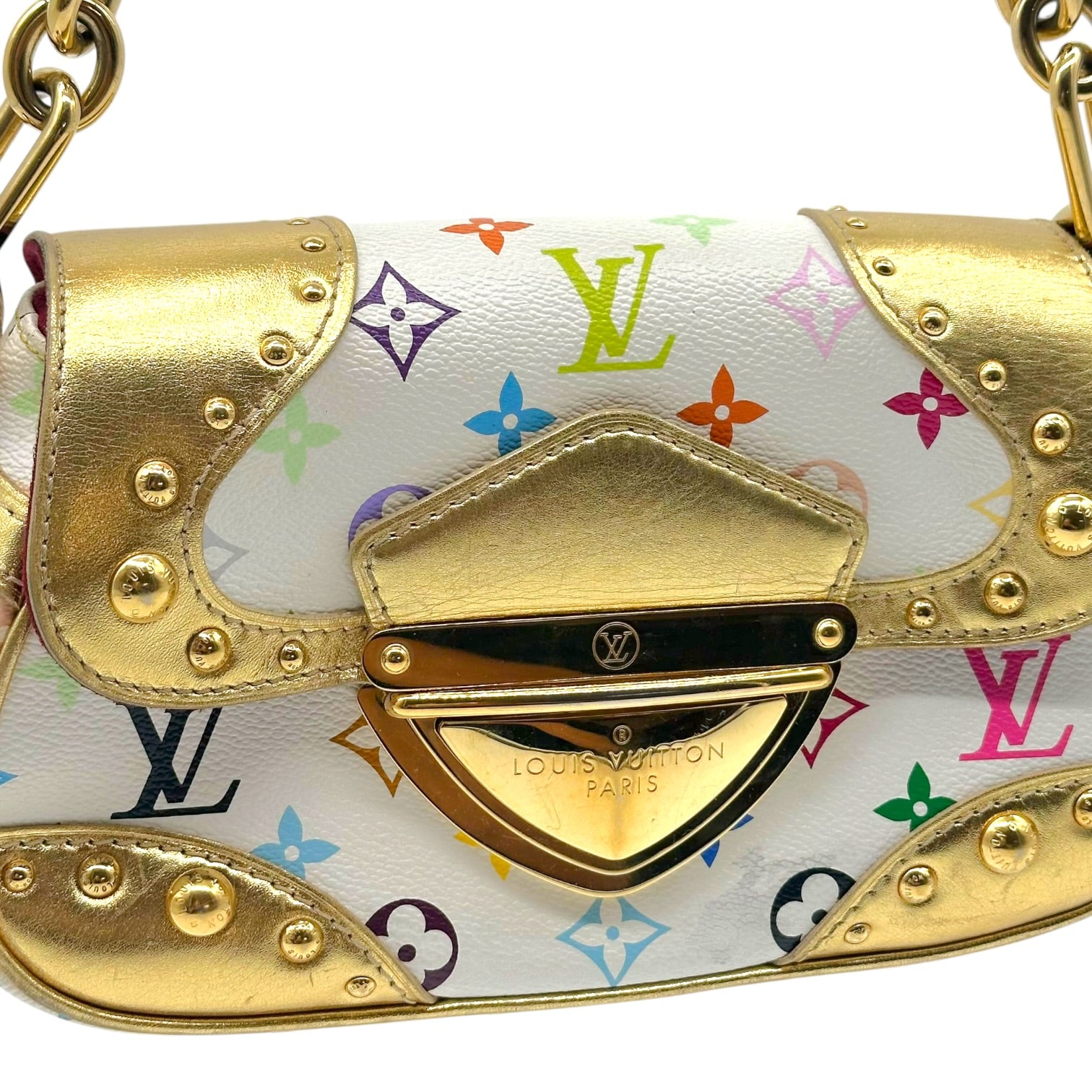 Louis Vuitton Murakami Marilyn Bag White Multicolor Gold