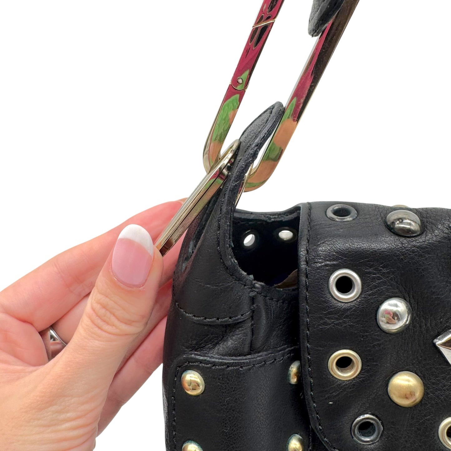 Jimmy Choo x HM Black Studded Hobo Bag