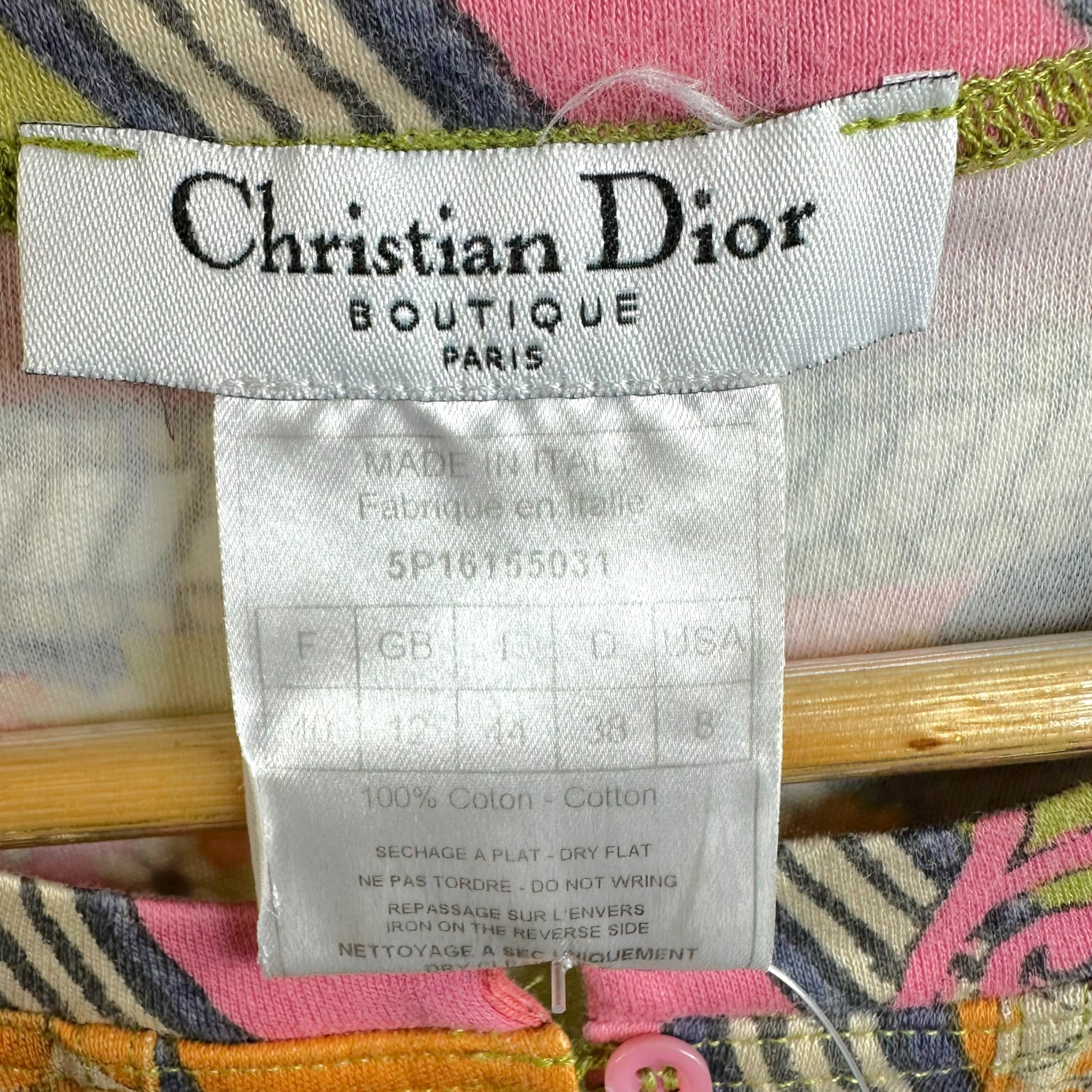 Christian Dior Multicolor Floral Print Tank Top