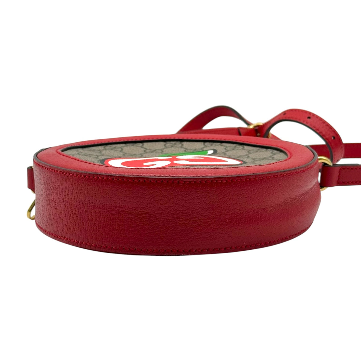 Gucci Crossbody Bag GG Supreme Monogram Apple Red Leather