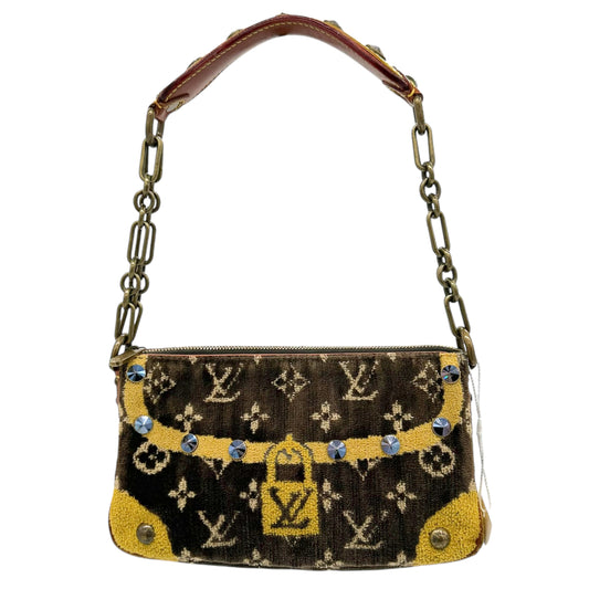 Louis Vuitton F/W 2004 Limited Edition Trompe L'Oeil Velour Pochette Bag