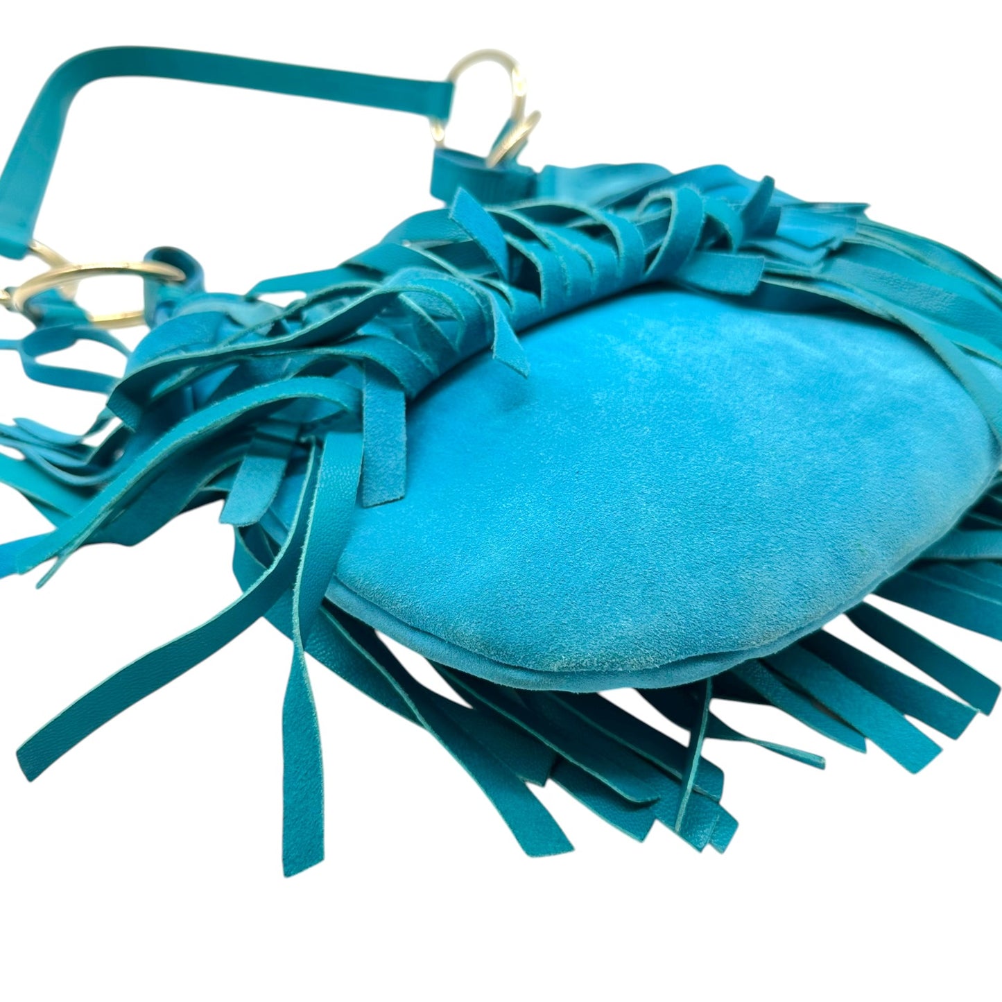 Yves Saint Laurent Turquoise Fringe Mini Bag