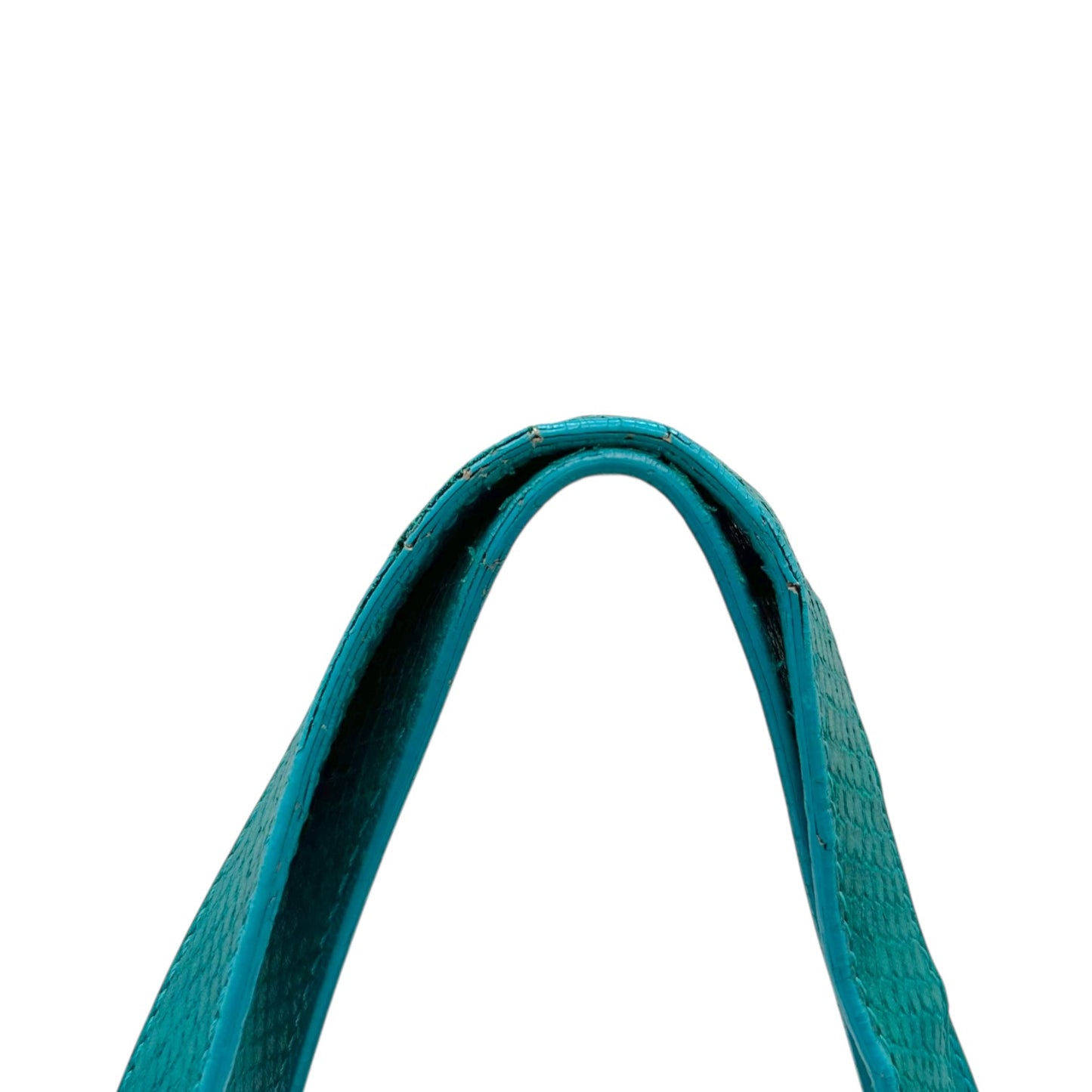 Jimmy Choo Turquoise Suede & Python Trim Shoulder Bag