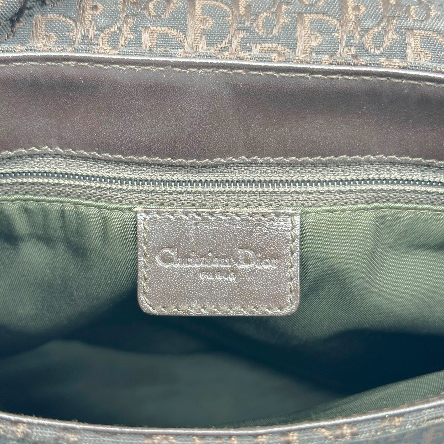 Christian Dior Dark Brown Trotter Monogram Street Chic Crossbody Satchel Bah