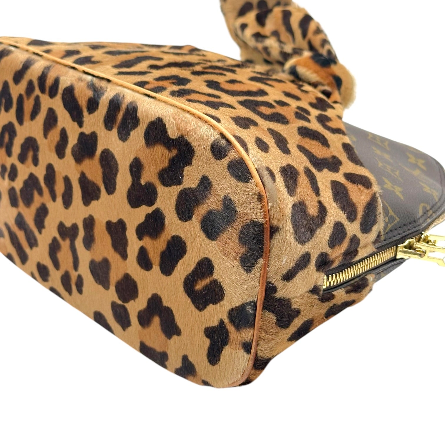 Louis Vuitton Alma Bag Leopard Print Ponyhair Monogram