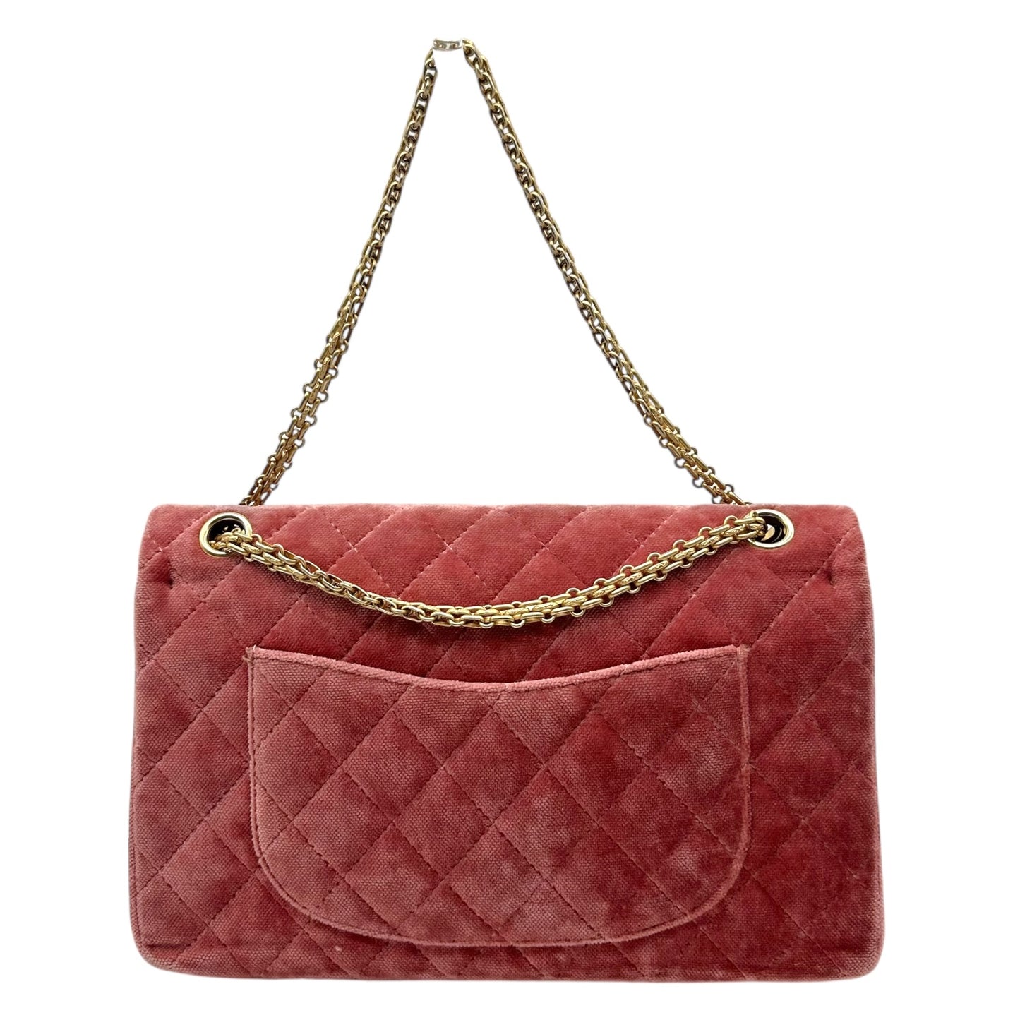 Chanel Pink Velvet Reissue 2.55 Medium Double Flap Bag 2017-18