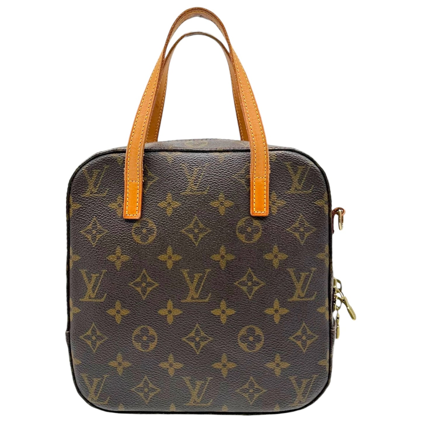 Louis Vuitton Monogram Spontini Handbag Brown Gold