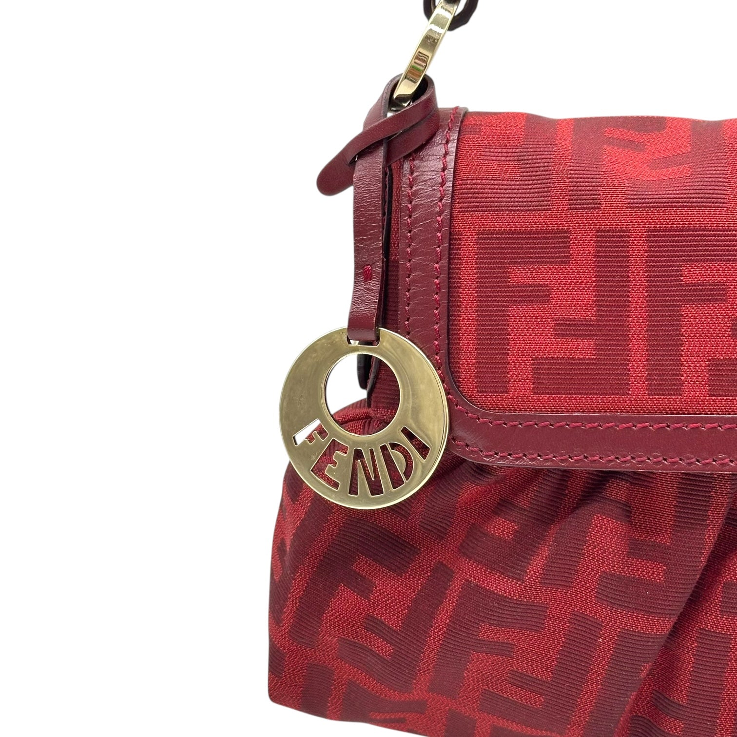 Fendi Red Zucca Monogram Small Chef Bag