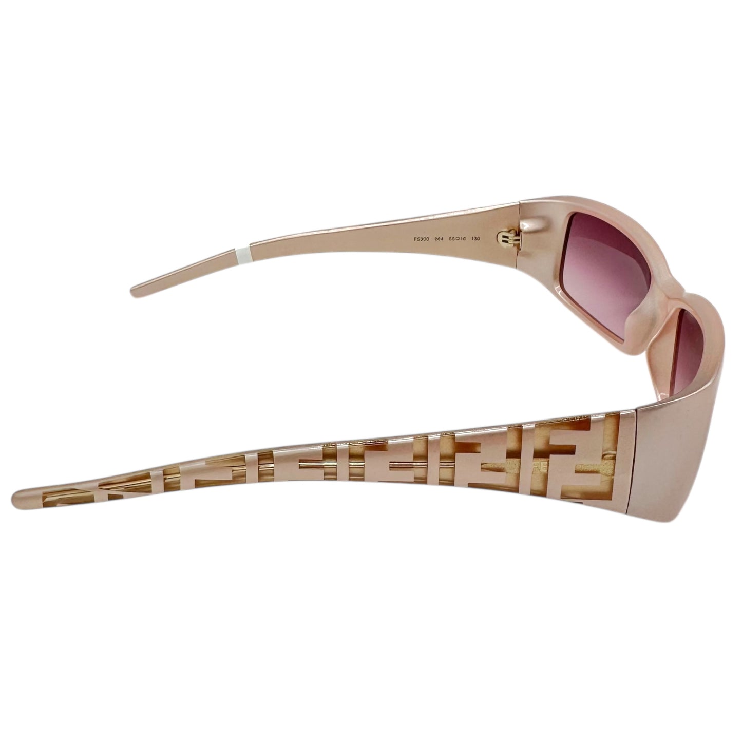 Fendi FS300 Pink Monogram Rectangle Sunglasses - Outfit Repeater