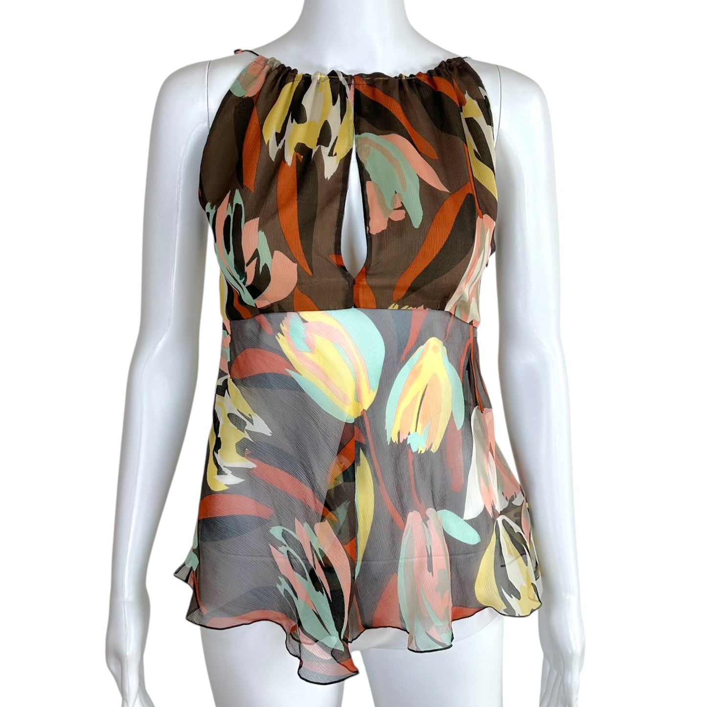 Missoni M Silk Multicolor Floral Top