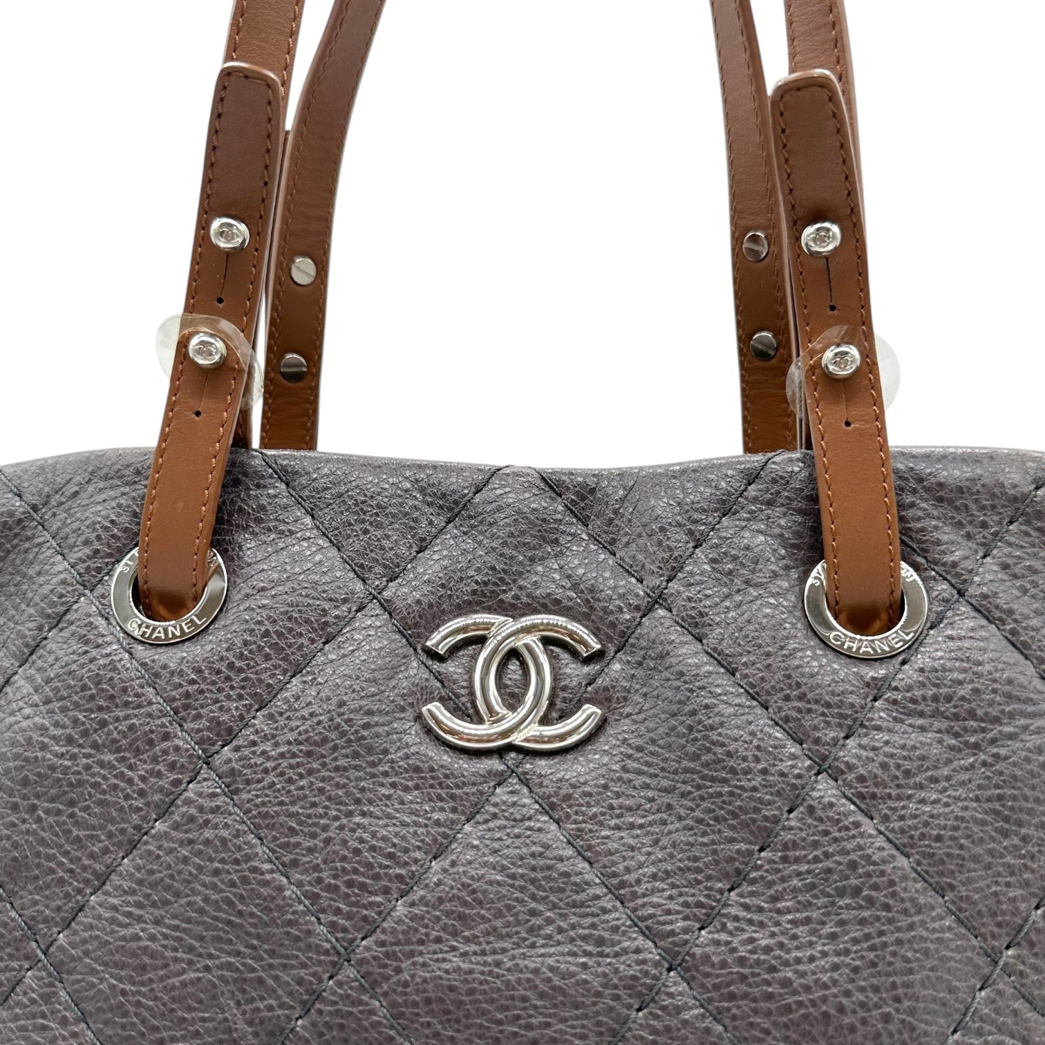 Chanel On the Road Gray & Brown Leather Tote Bag - Outfit Repeater