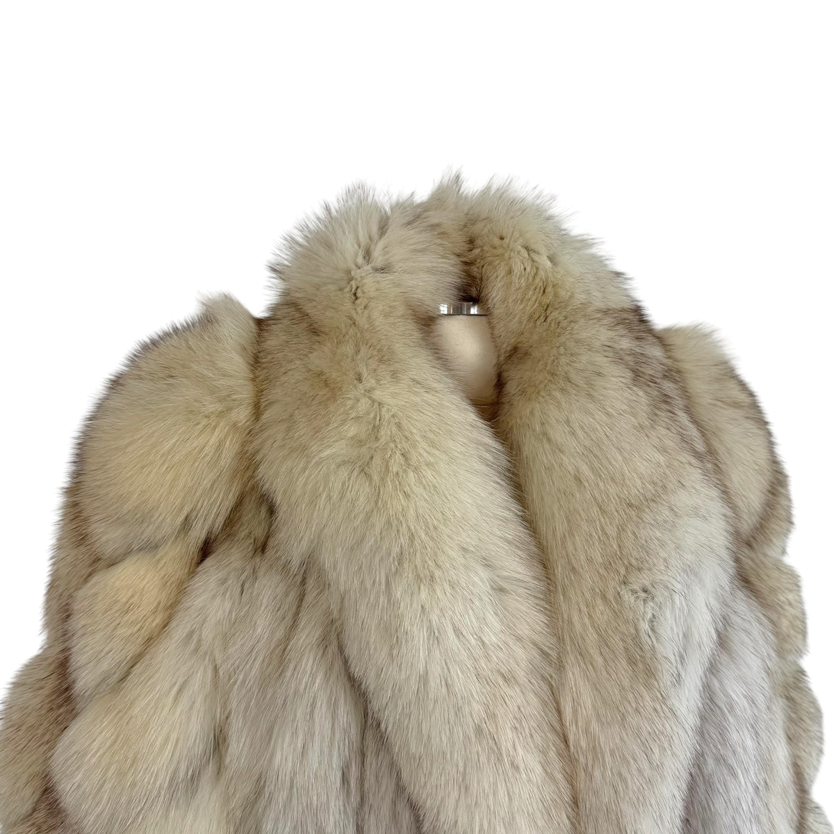 Saga Fox Blue Fox Fur Coat Ivory Voluminous 1990s