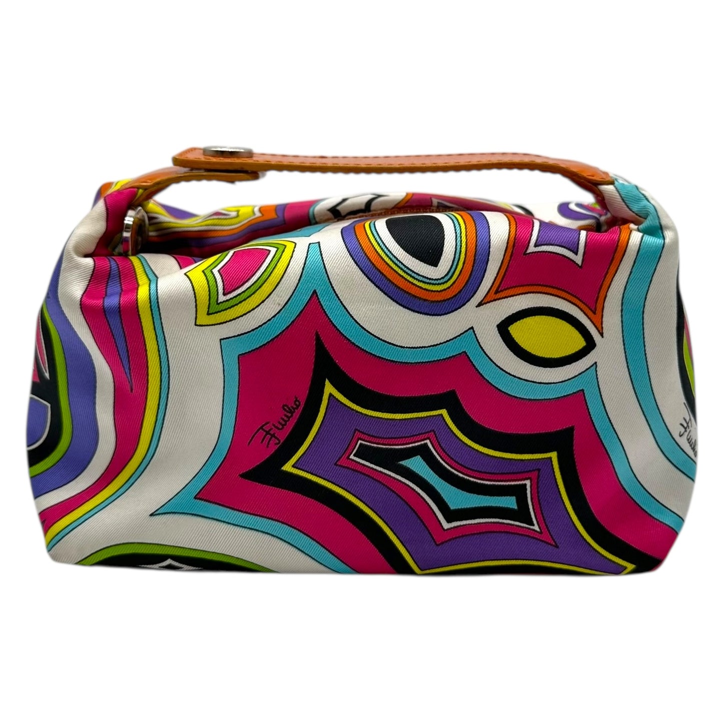 Emilio Pucci Multicolor Silk Printed Mini Pochette Bag