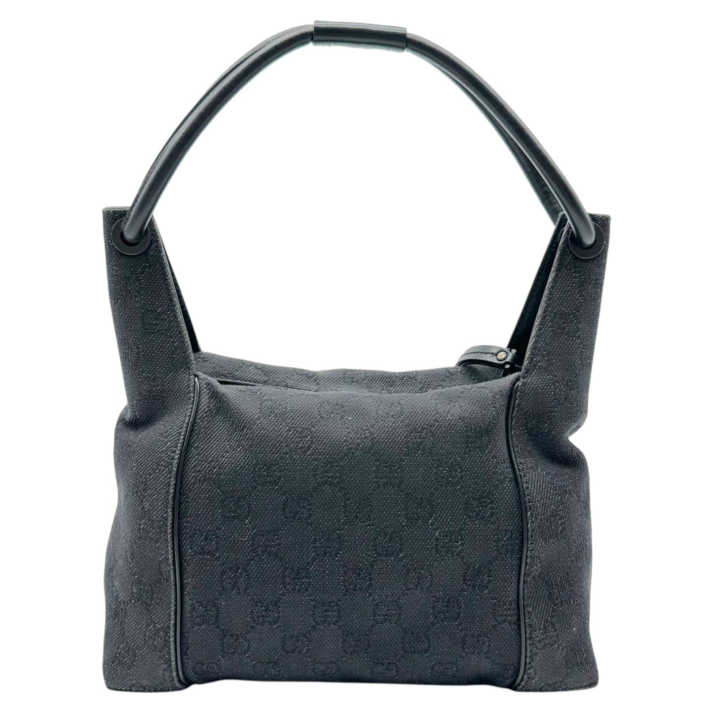 Gucci Gray Denim Monogram Mini Hobo Bag