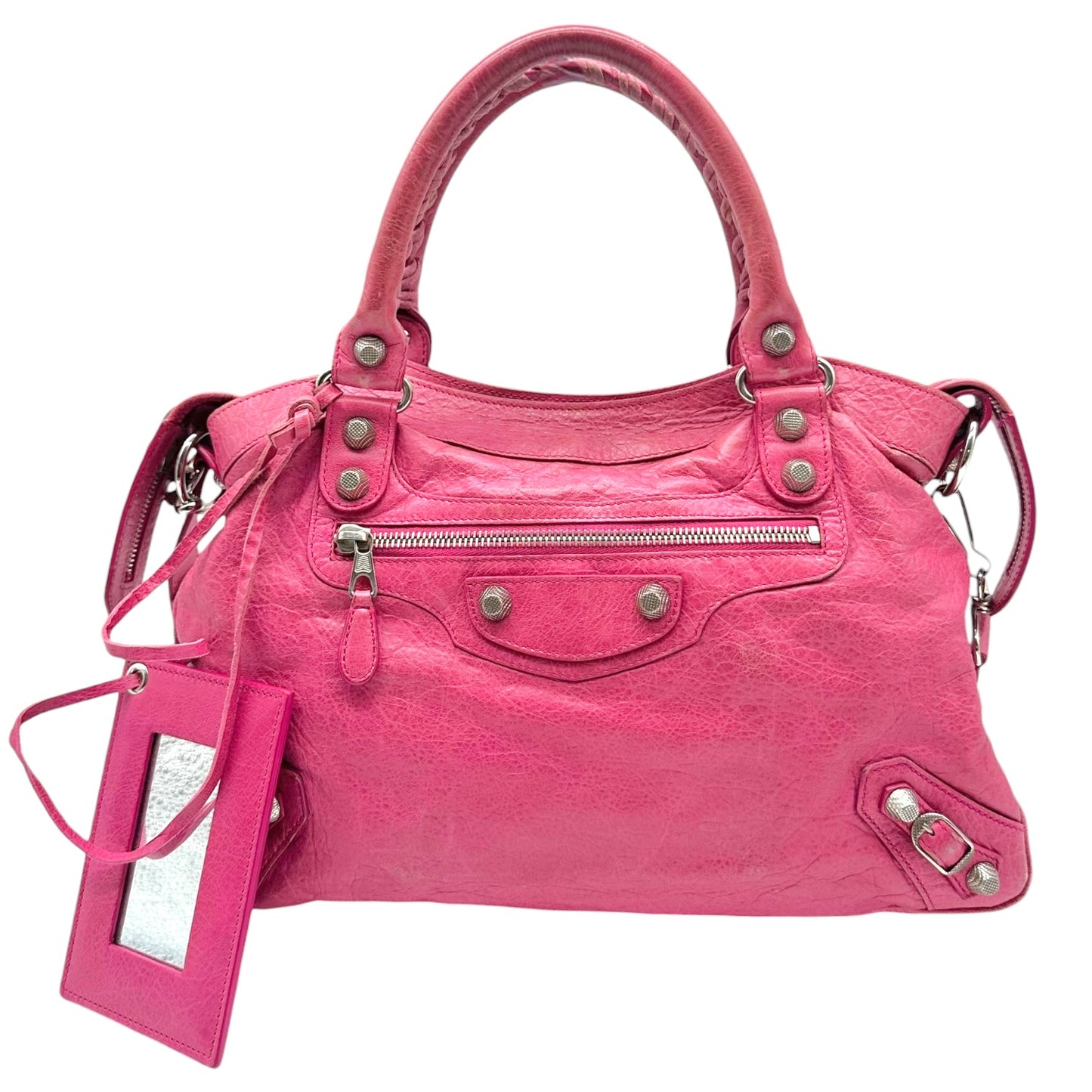 Balenciaga City Town Hot Pink Leather 2-Way Bag