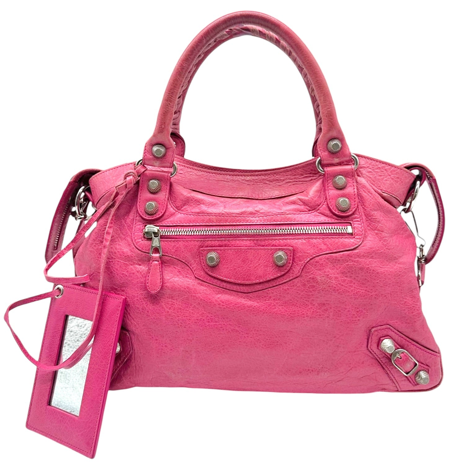 Balenciaga City Town Hot Pink Leather 2-Way Bag