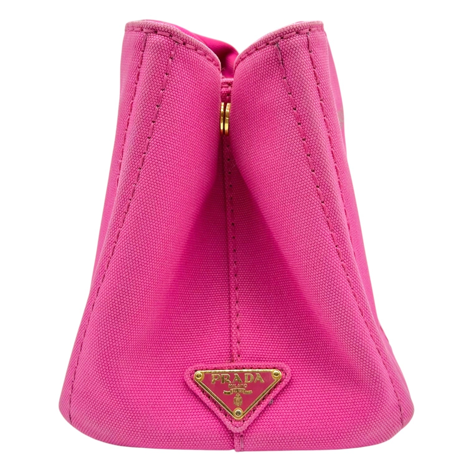 Prada Pink Canvas 2-Way Tote Bag