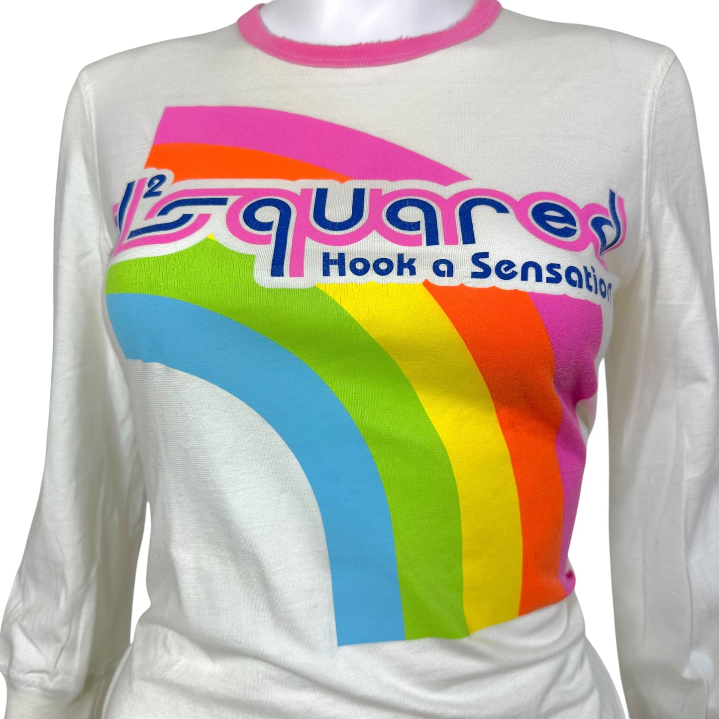 Dsquared2 Rainbow Logo 3/4 Sleeve T-Shirt