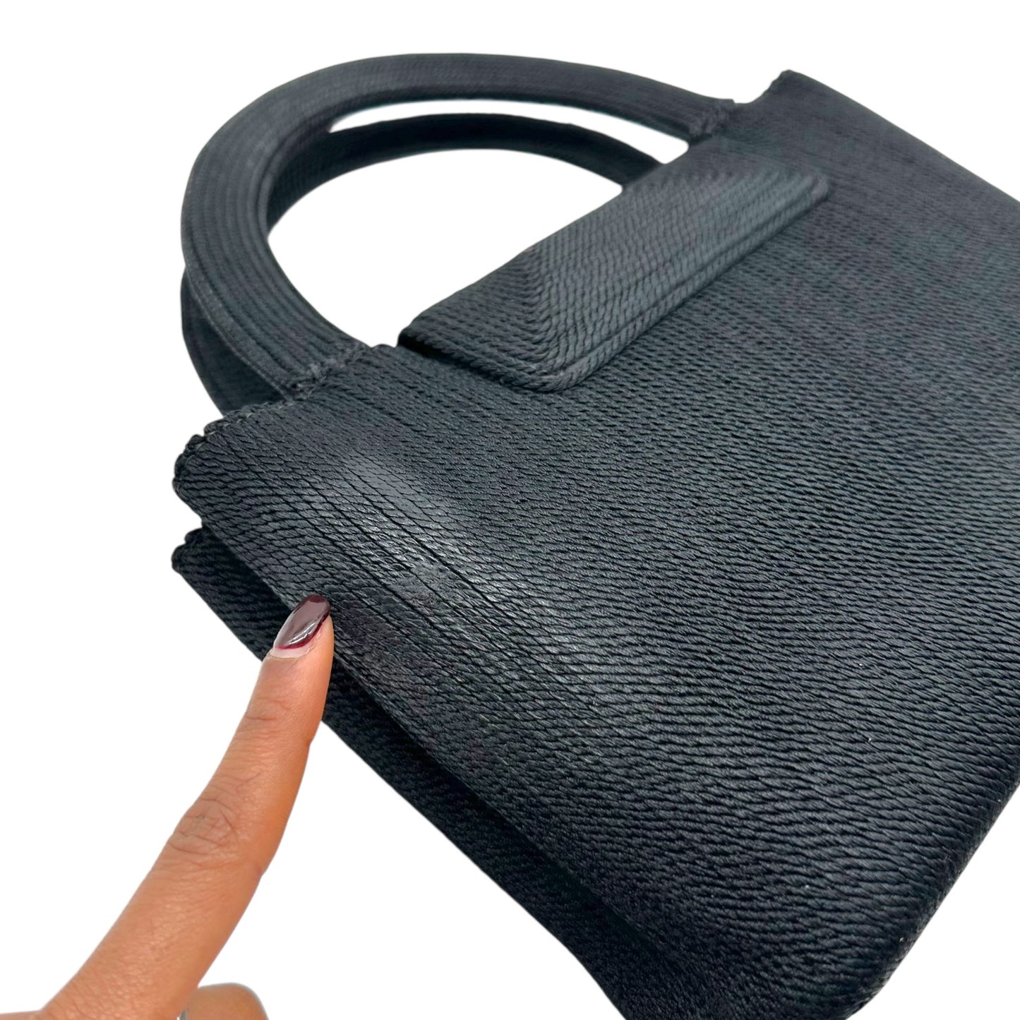 Chanel Black Woven Top Handle Kelly Bag 1997-99