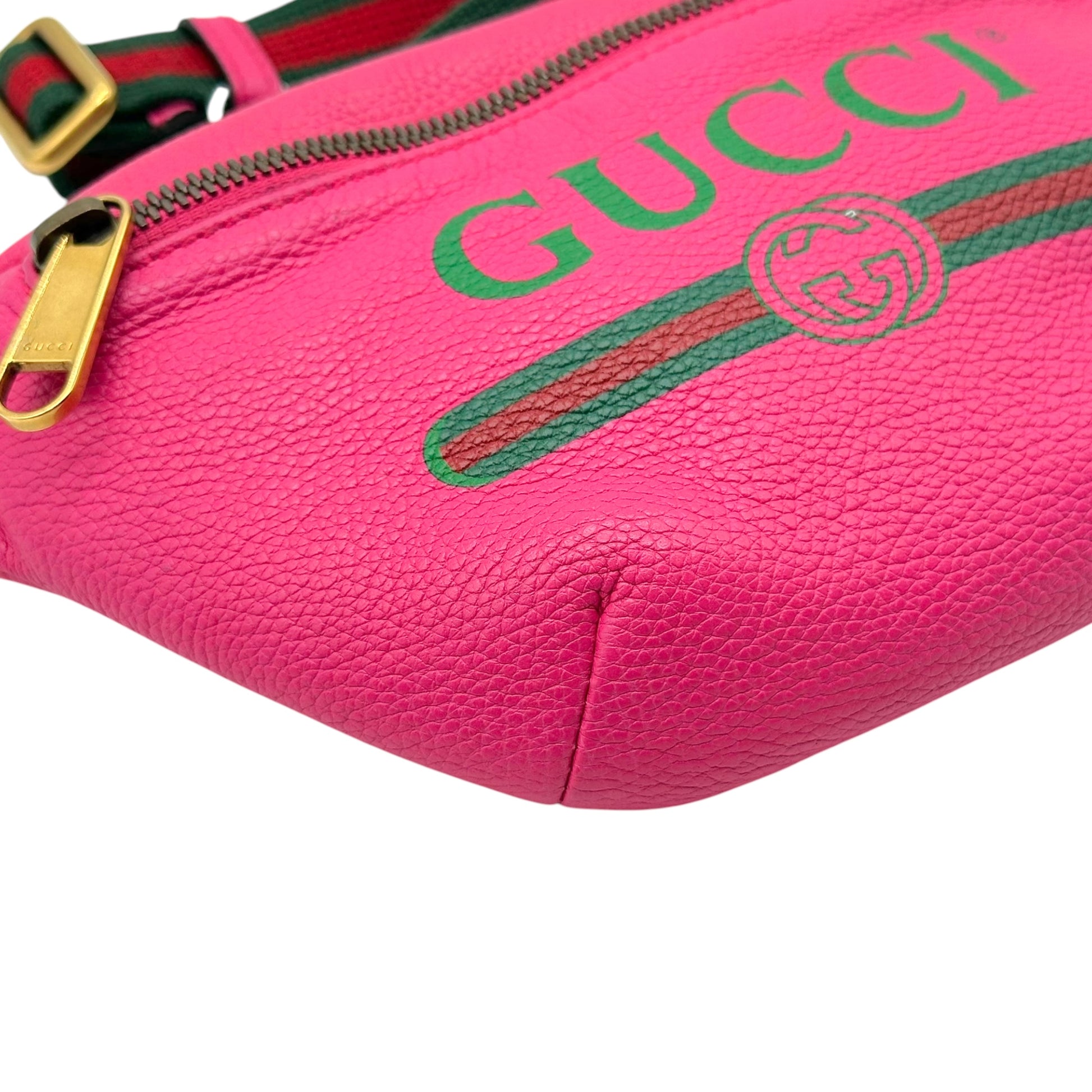 Gucci Hot Pink Leather Fanny Pack Bag