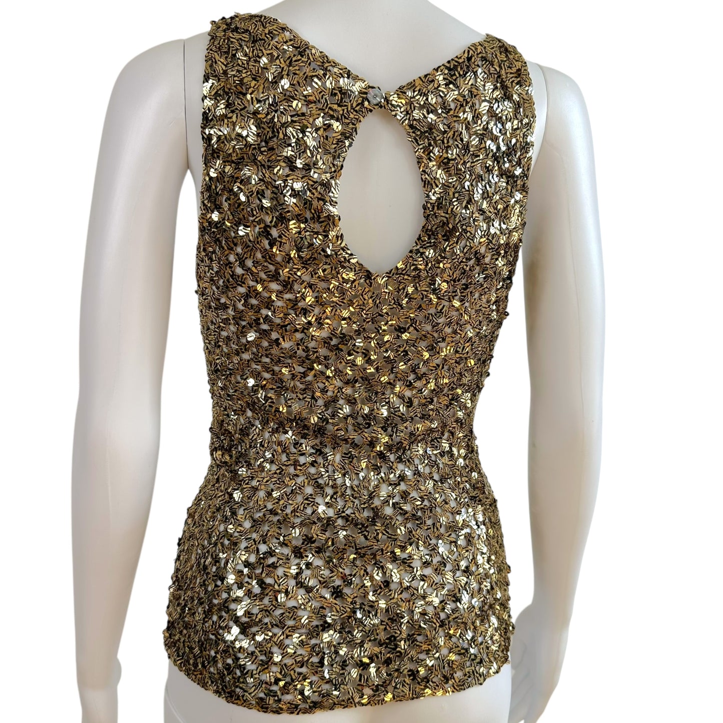 Valentino 90's Gold Sequin Tank Top - Outfit Repeater