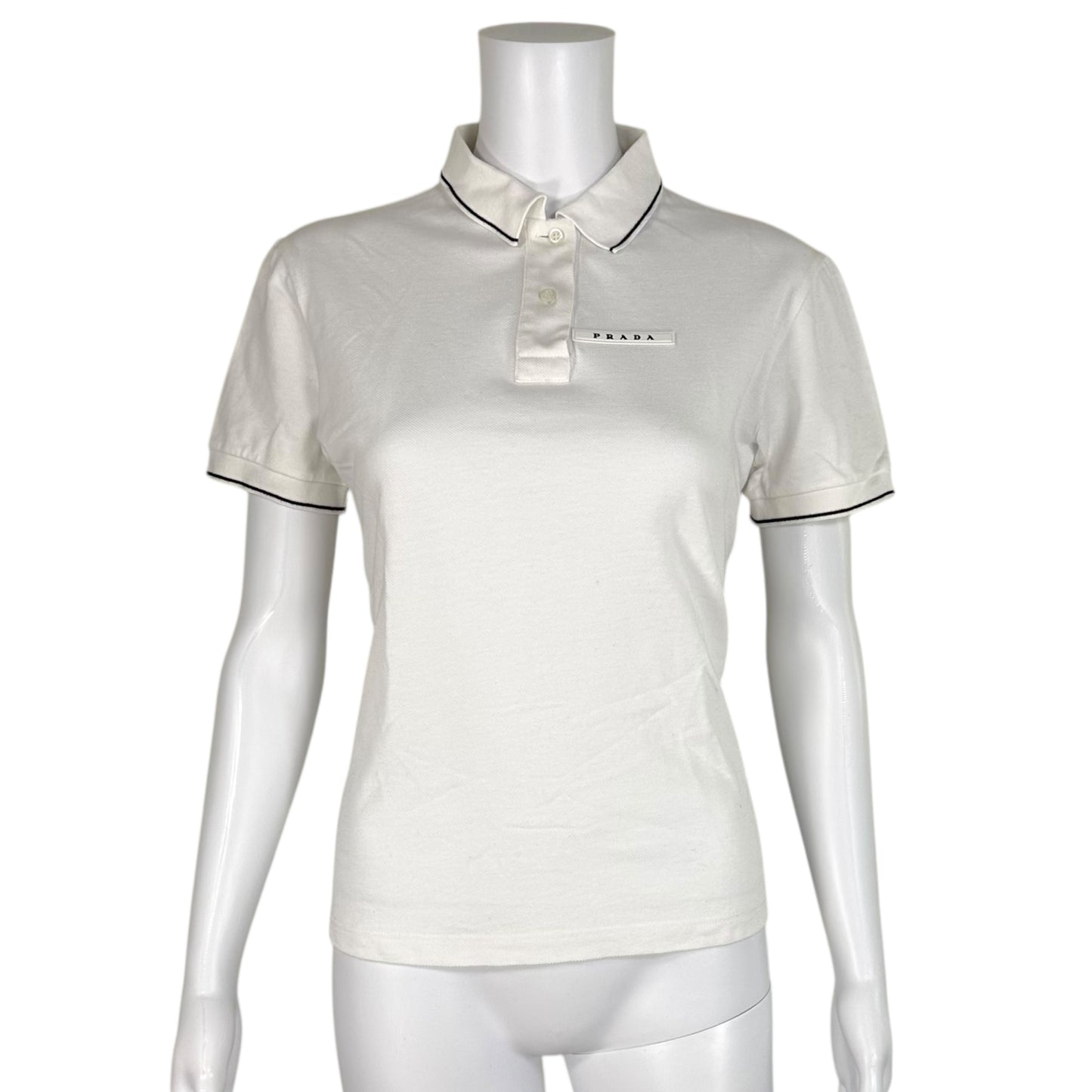 Prada 2019 White Logo Polo