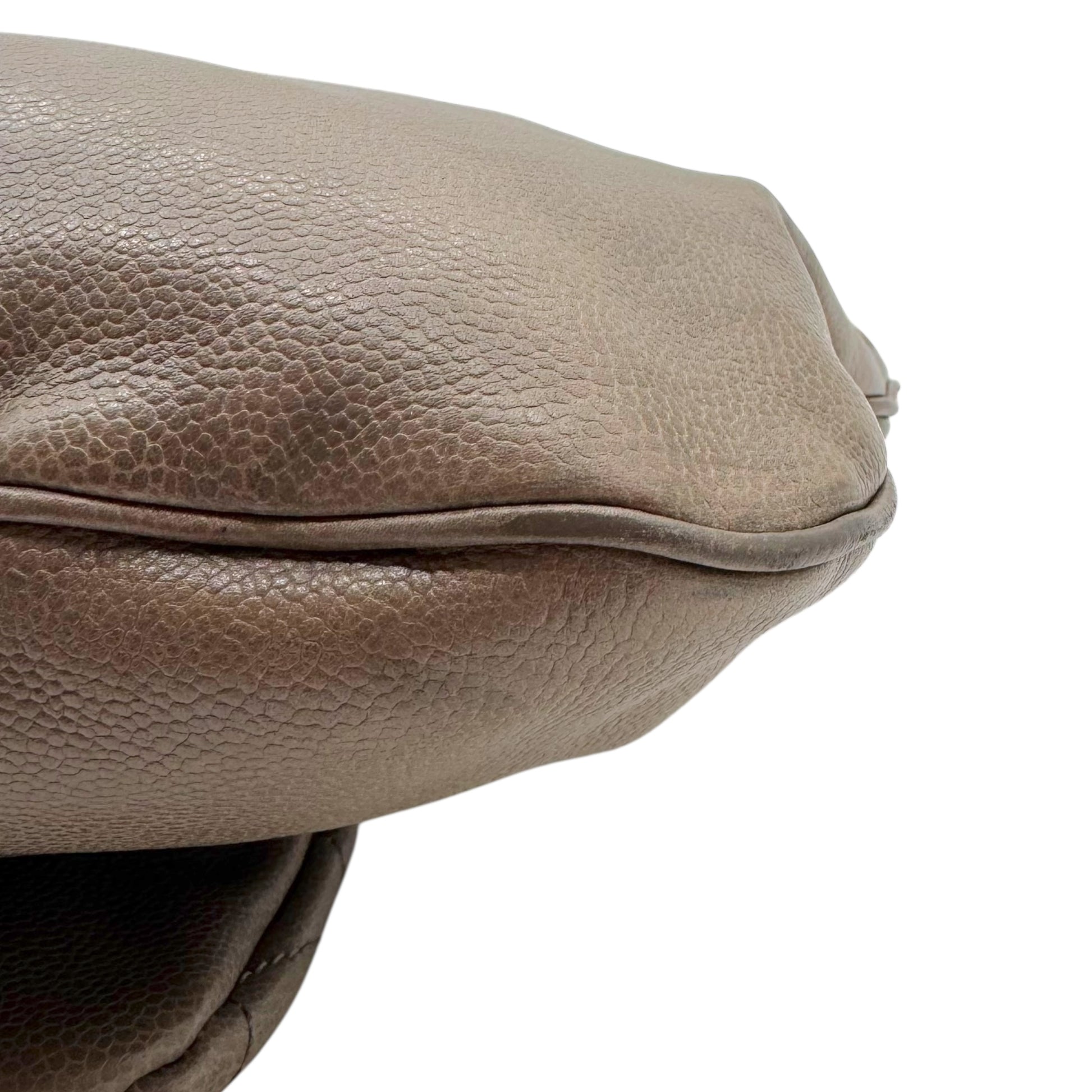 Chanel Gray Caviar Leather Matelasse Hobo Bag 2008-09 - Outfit Repeater