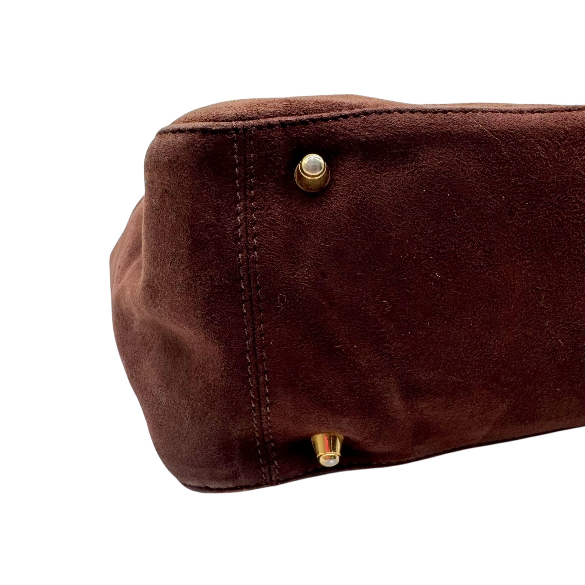 Fendi Brown Suede Mini Tote Bag - Outfit Repeater