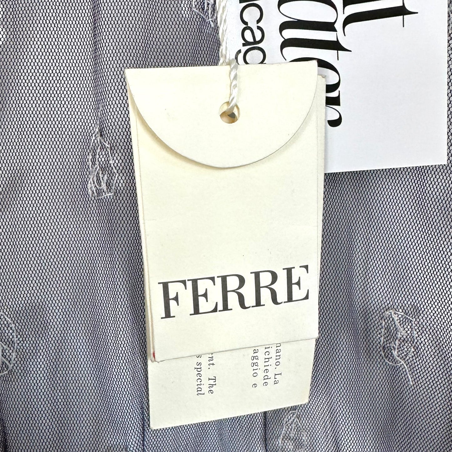 Gianfranco Ferre Red & White Sequin Beaded Navy Mesh Cardigan NEW