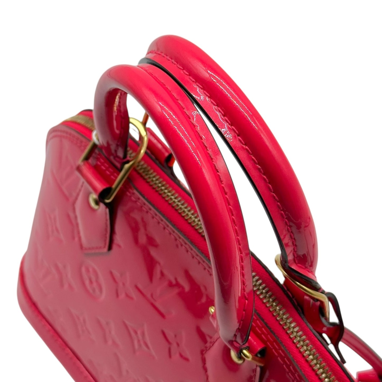 Louis Vuitton Hot Pink Vernis Patent Monogram Alma BB 2-Way Bag