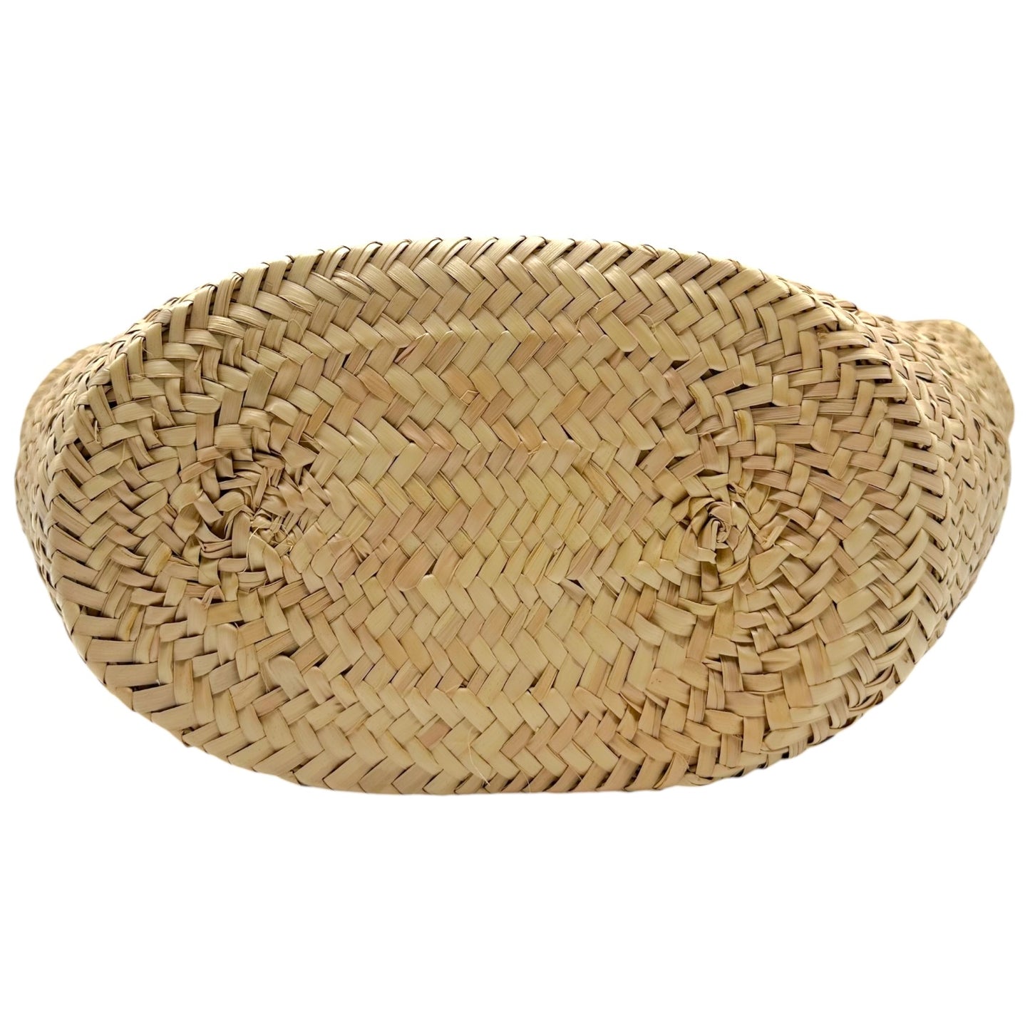 Emilio Pucci Raffia & Leather Logo Beach Tote