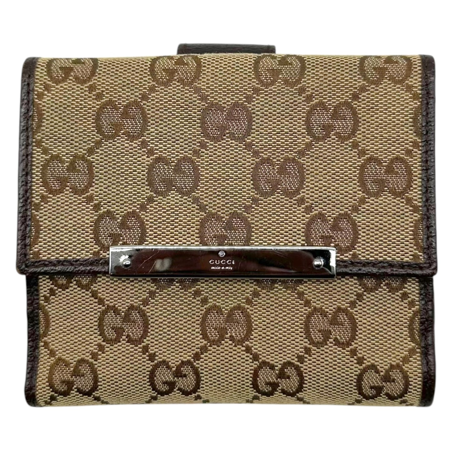 Gucci Bi-Fold Wallet Brown Monogram Canvas