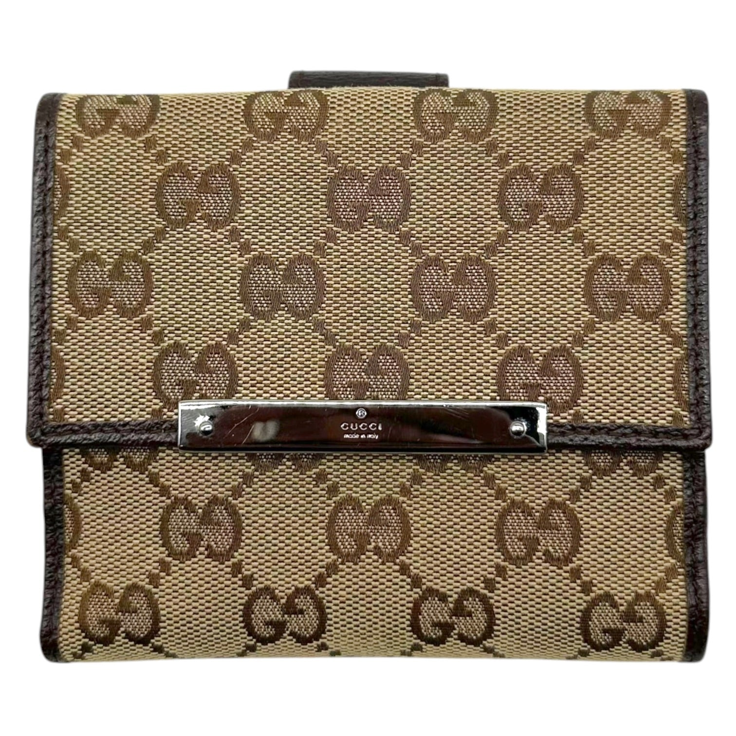 Gucci Bi-Fold Wallet Brown Monogram Canvas