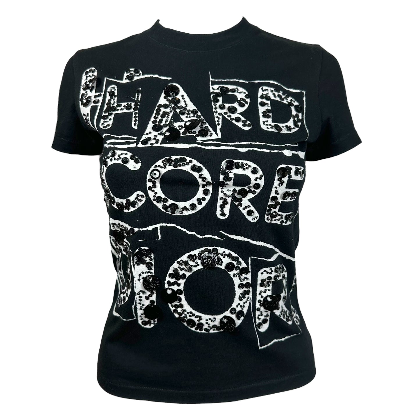 Christian Dior F/W 2003 Hardcore Dior Black Sequin T-Shirt