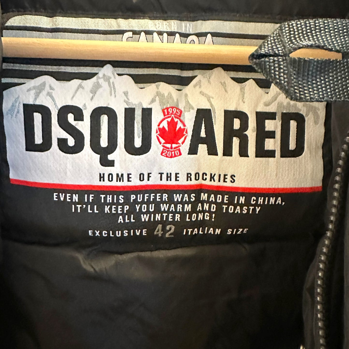 Dsquared2 Black Down-Fill Puffer Vest with Coyote Fur Hood