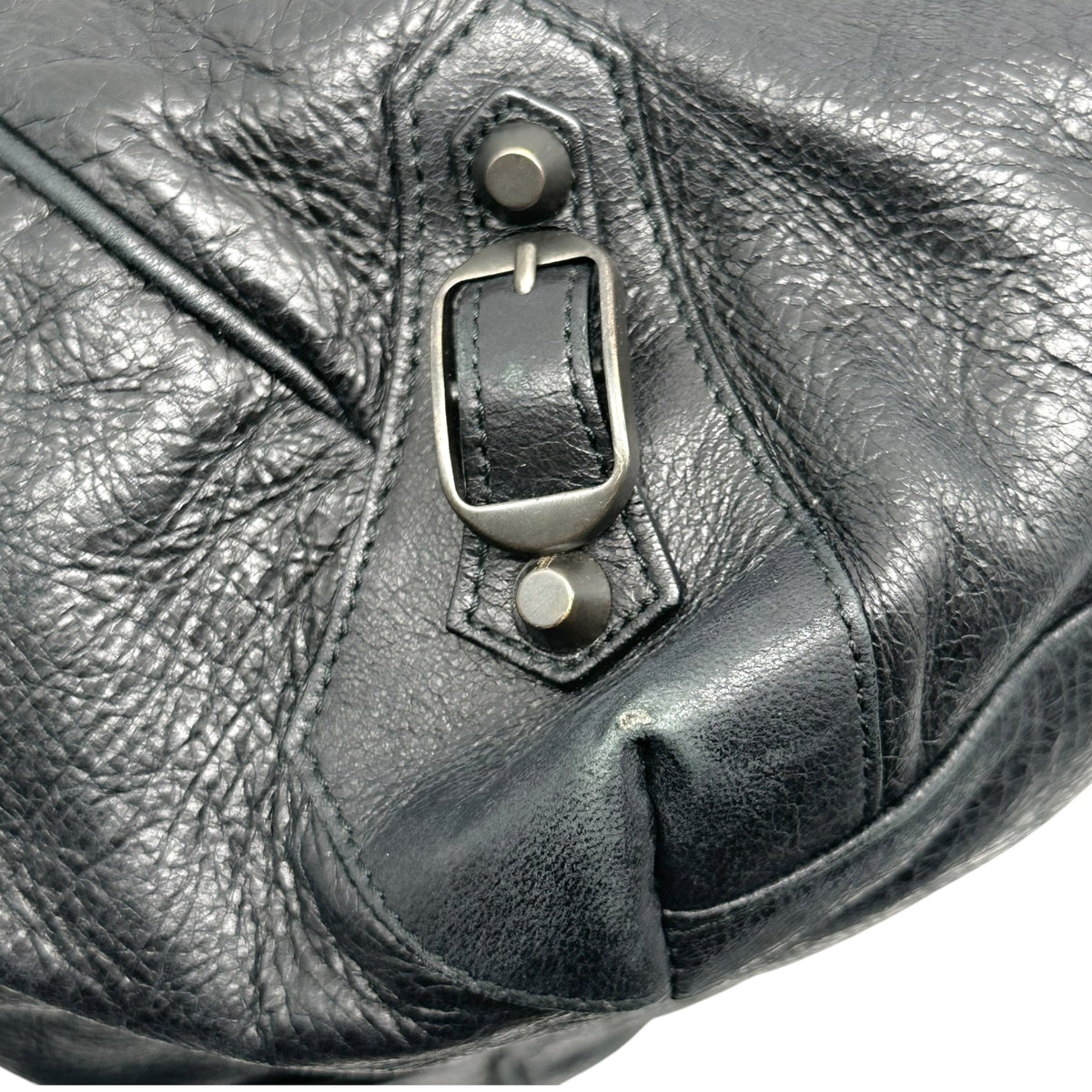 Balenciaga Black Leather City Tote Bag