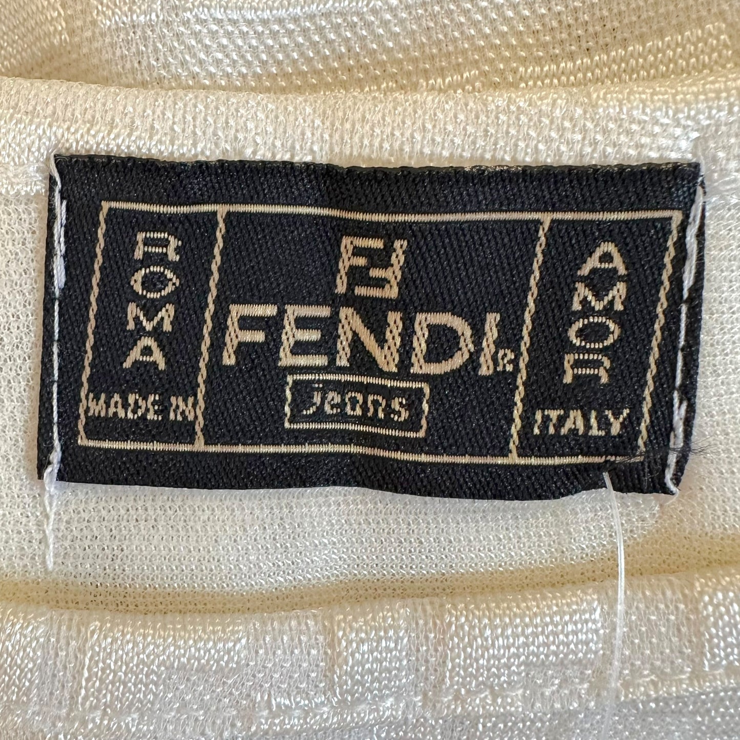 Fendi White Zucca Monogram Mini Dress