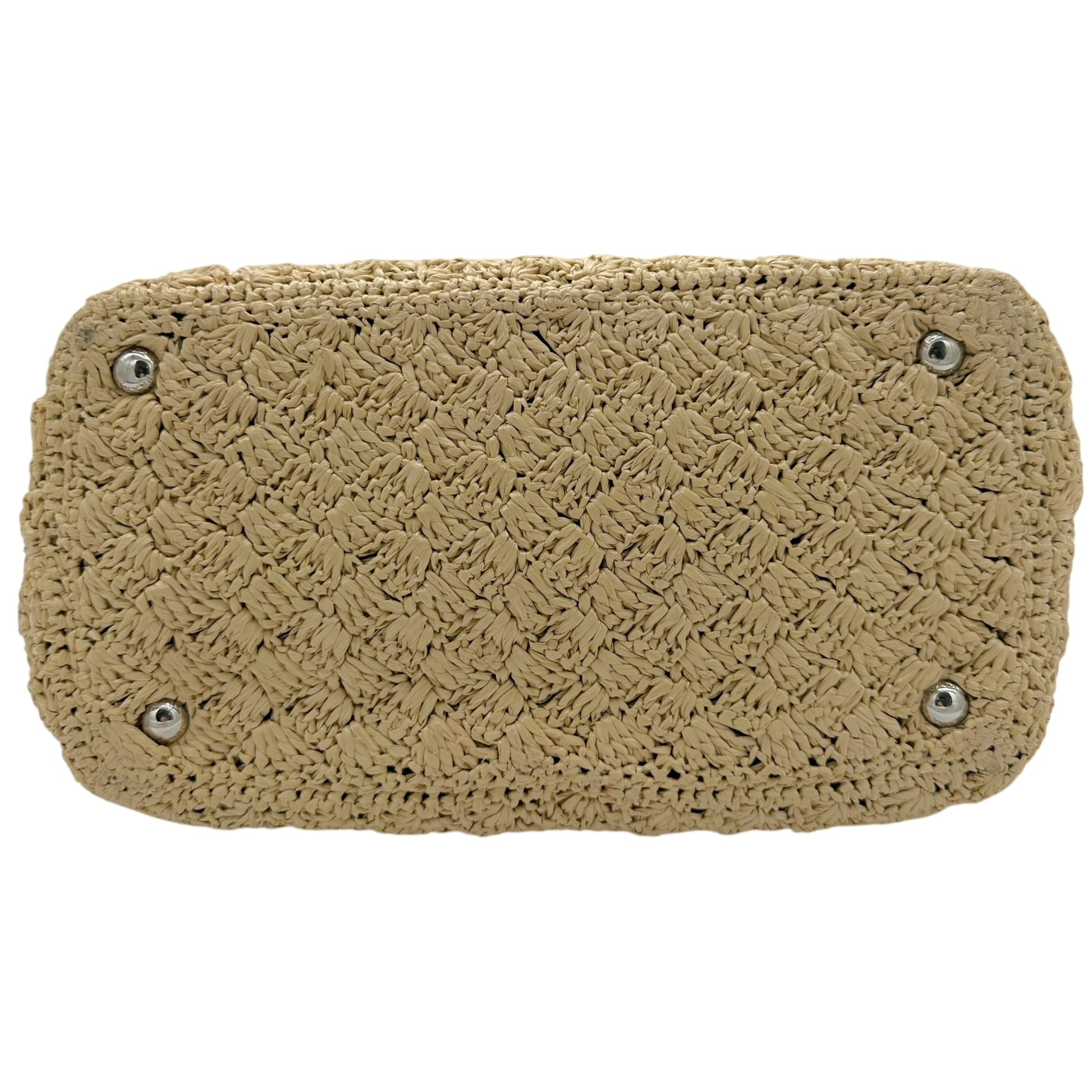 Prada Raffia Pink & Black Canapa 2-Way Tote Bag - Outfit Repeater