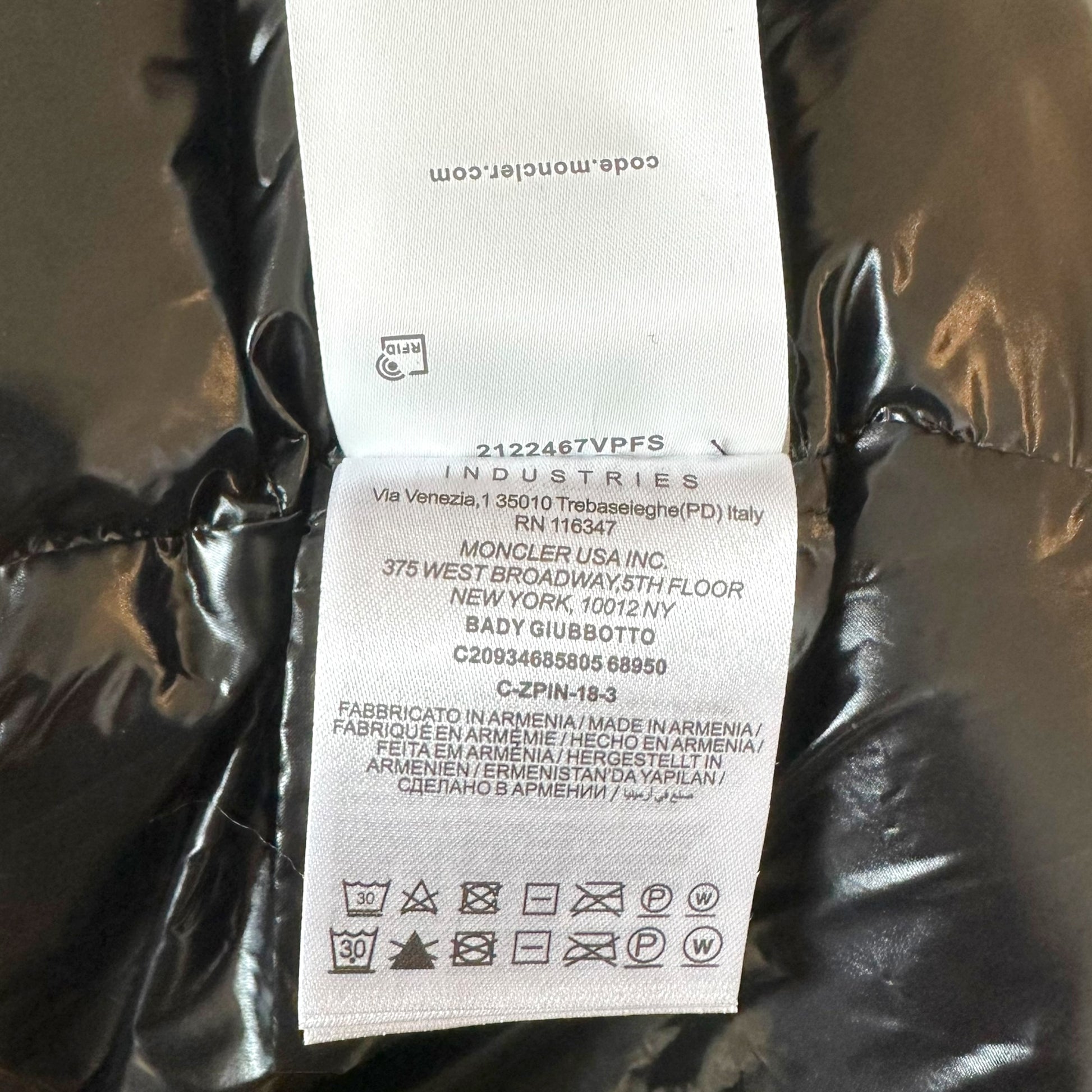Moncler Black Down-Fill Puffer Coat