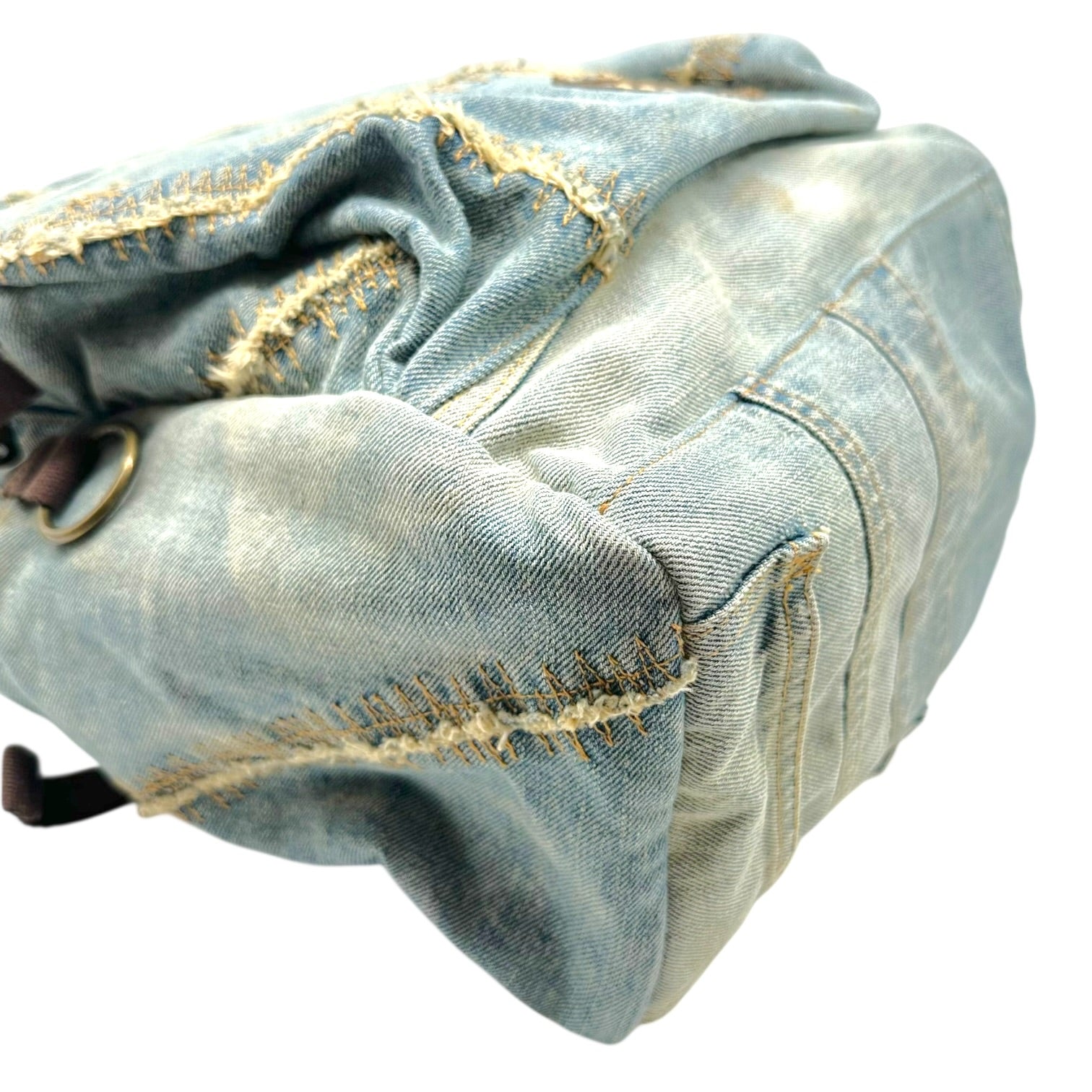Dolce & Gabbana Denim Studded Backpack Bag