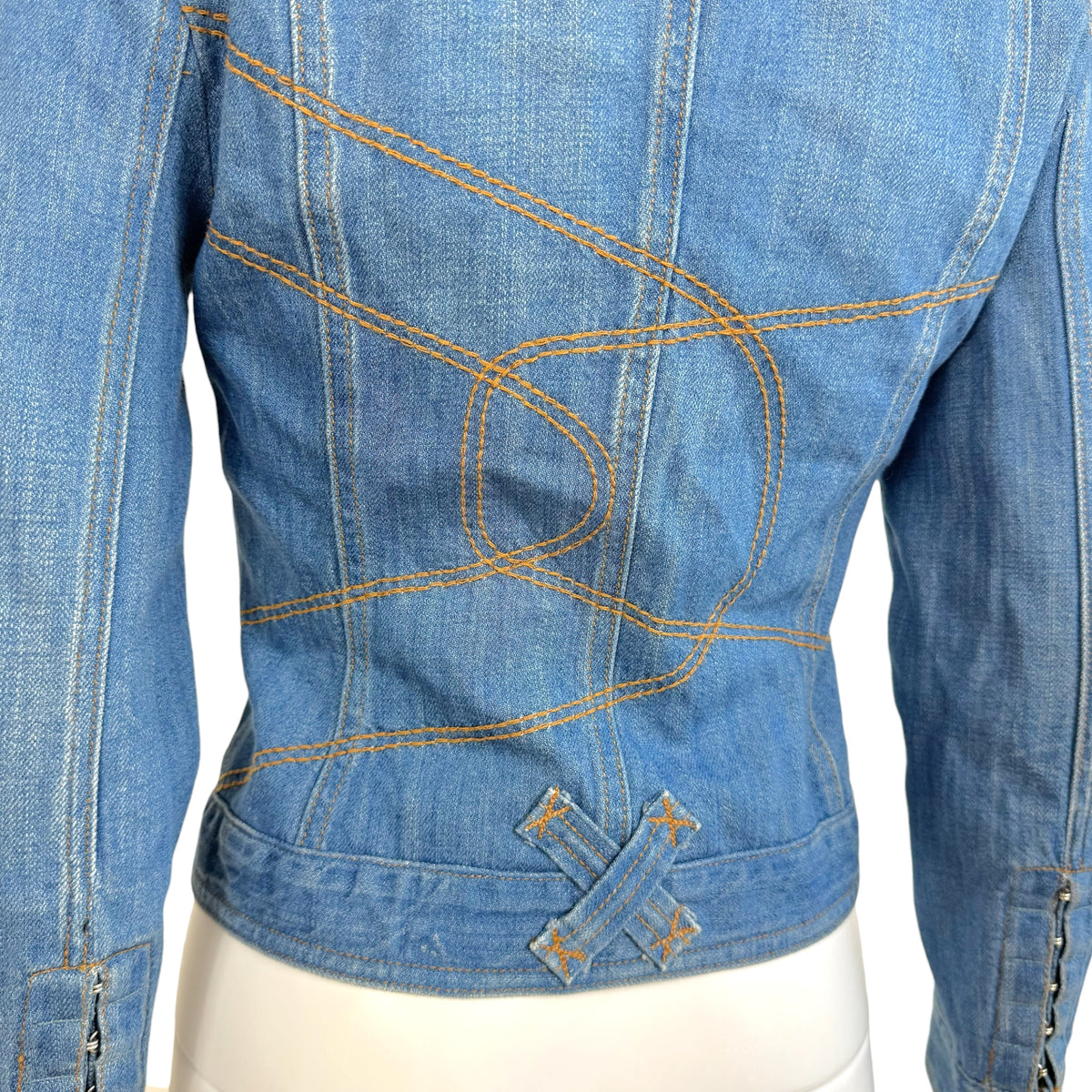 Dolce & Gabbana Denim Jacket Blue Hook & Eye Closure