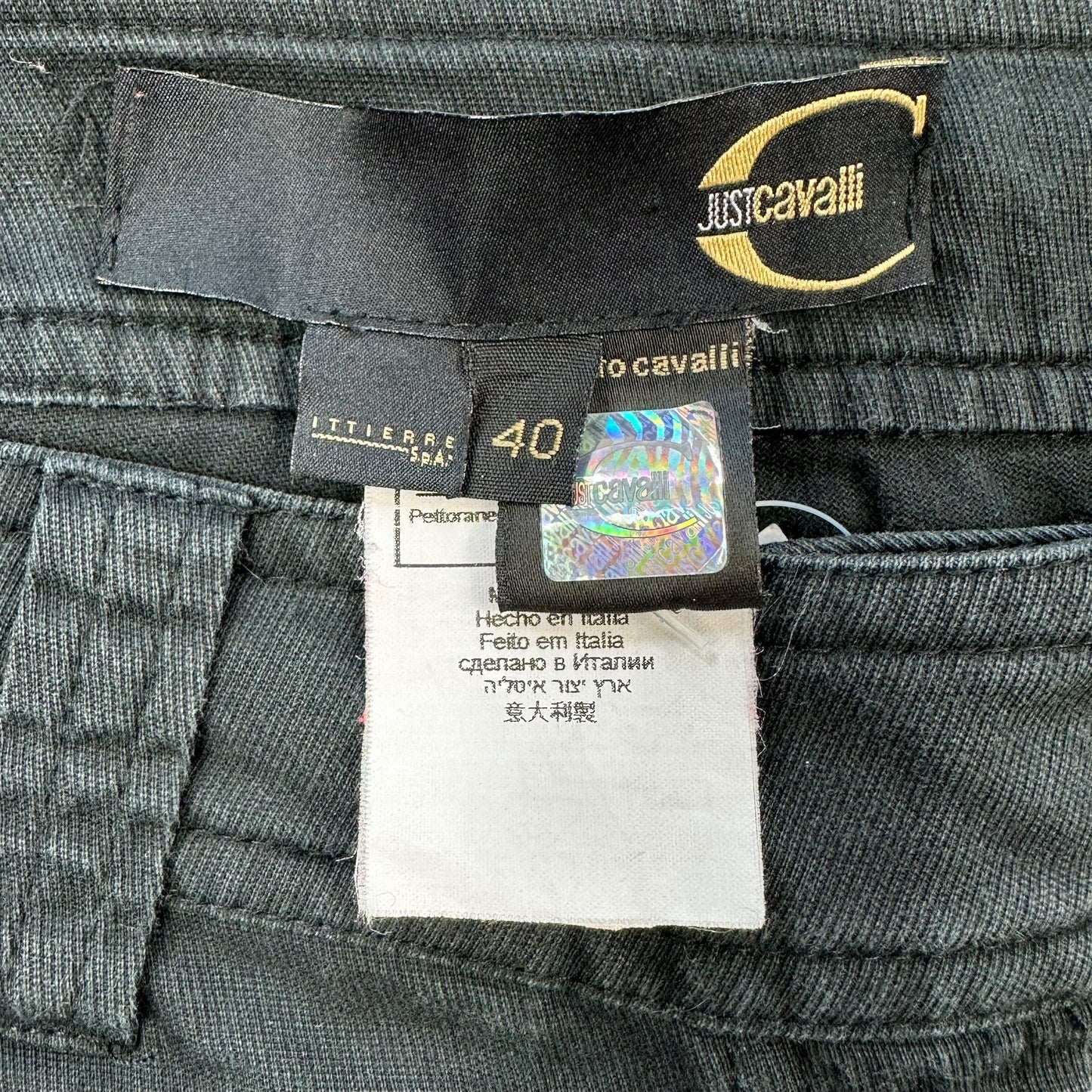 Just Cavalli Roberto Cavalli Black Micro Mini Shorts
