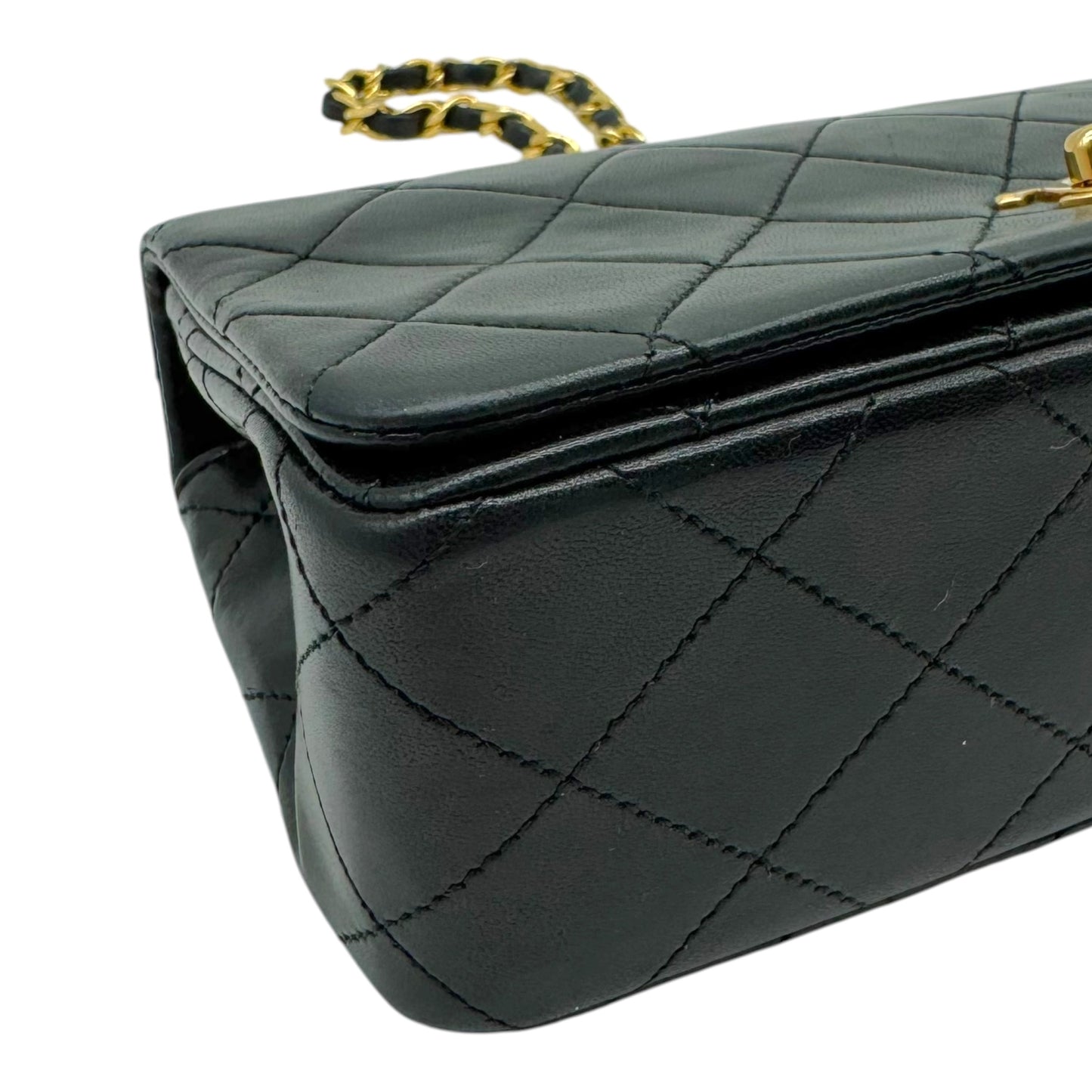 Chanel Black Matelasse Lambskin Small Crossbody Bag