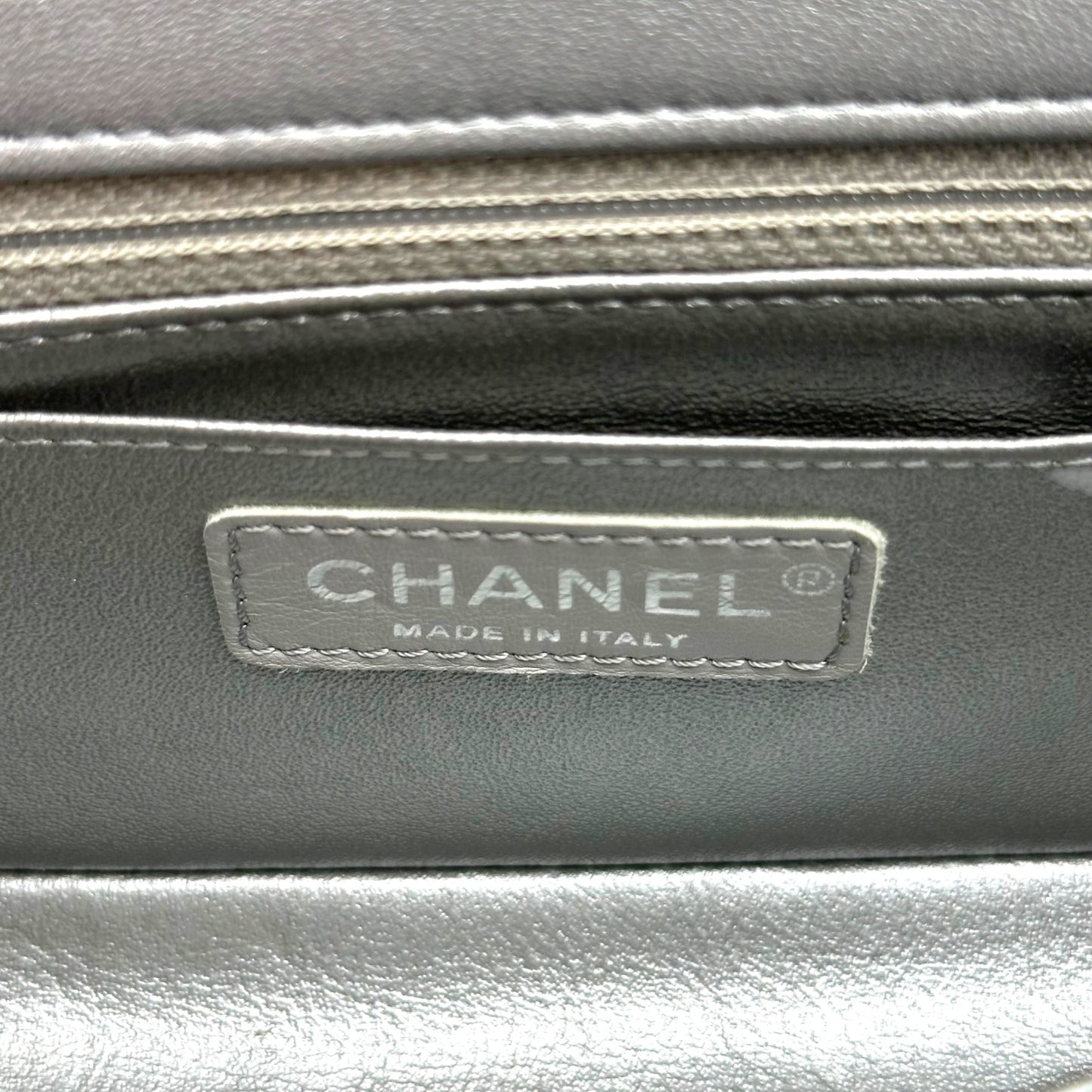 Chanel Metallic Silver Matelasse Small Classic Flap Bag