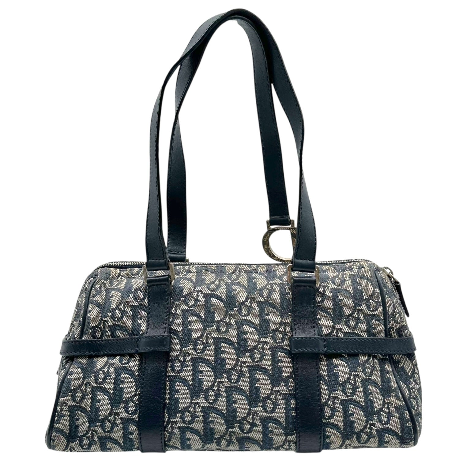Christian Dior Navy Blue Trotter Monogram Shoulder Bag