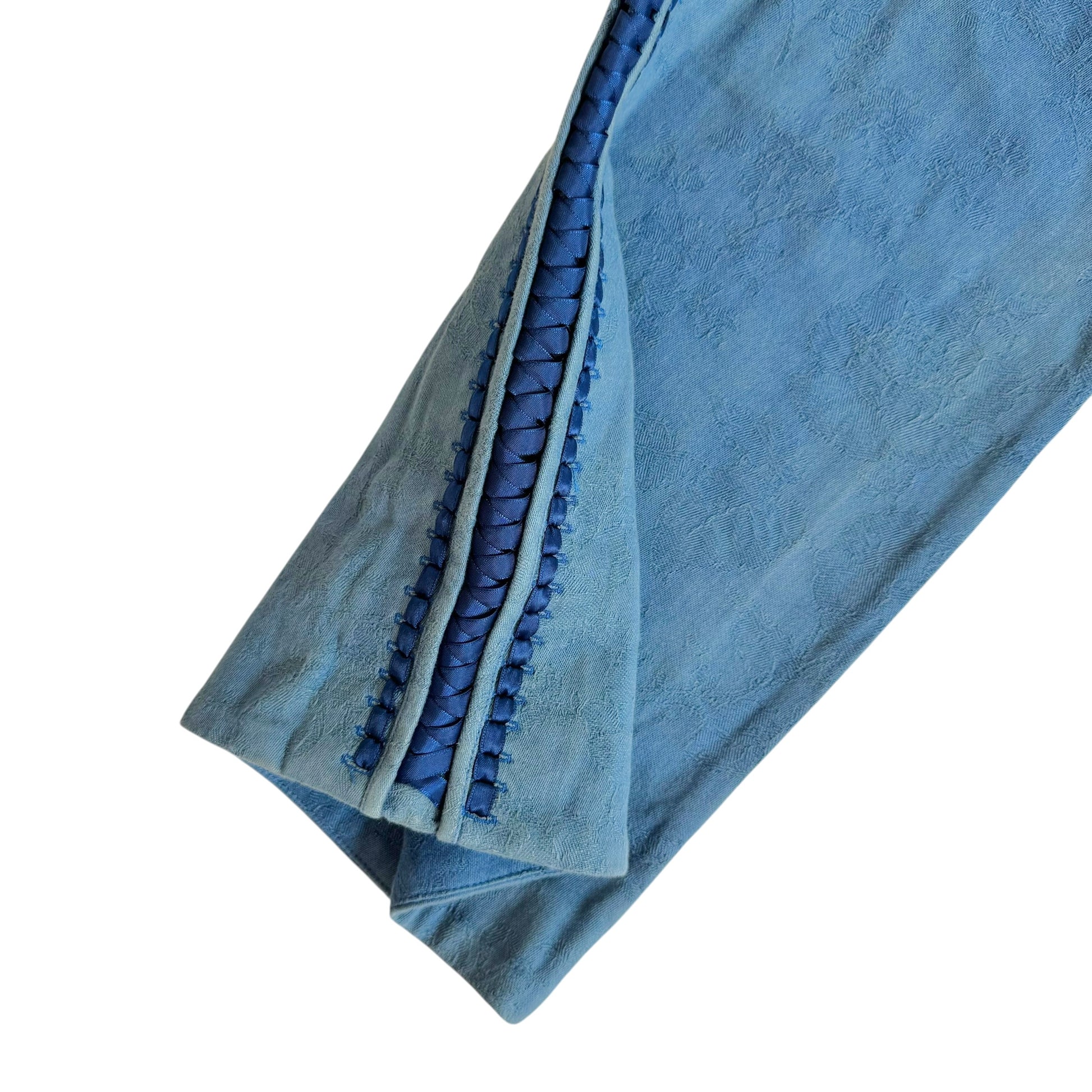 John Galliano Blue Lace Up Side Flare Jeans