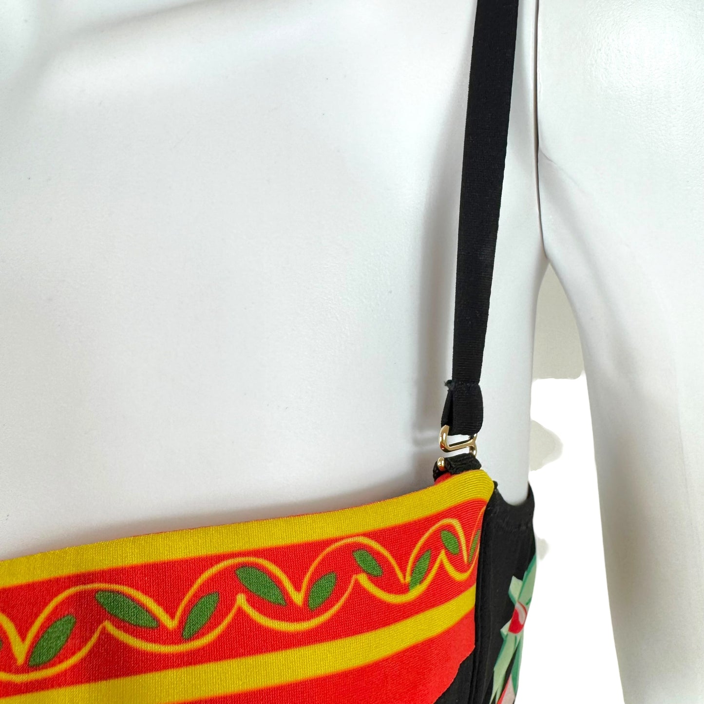Dolce & Gabbana Multicolor Printed High Waisted Bottoms & Underwire Top Bikini Set
